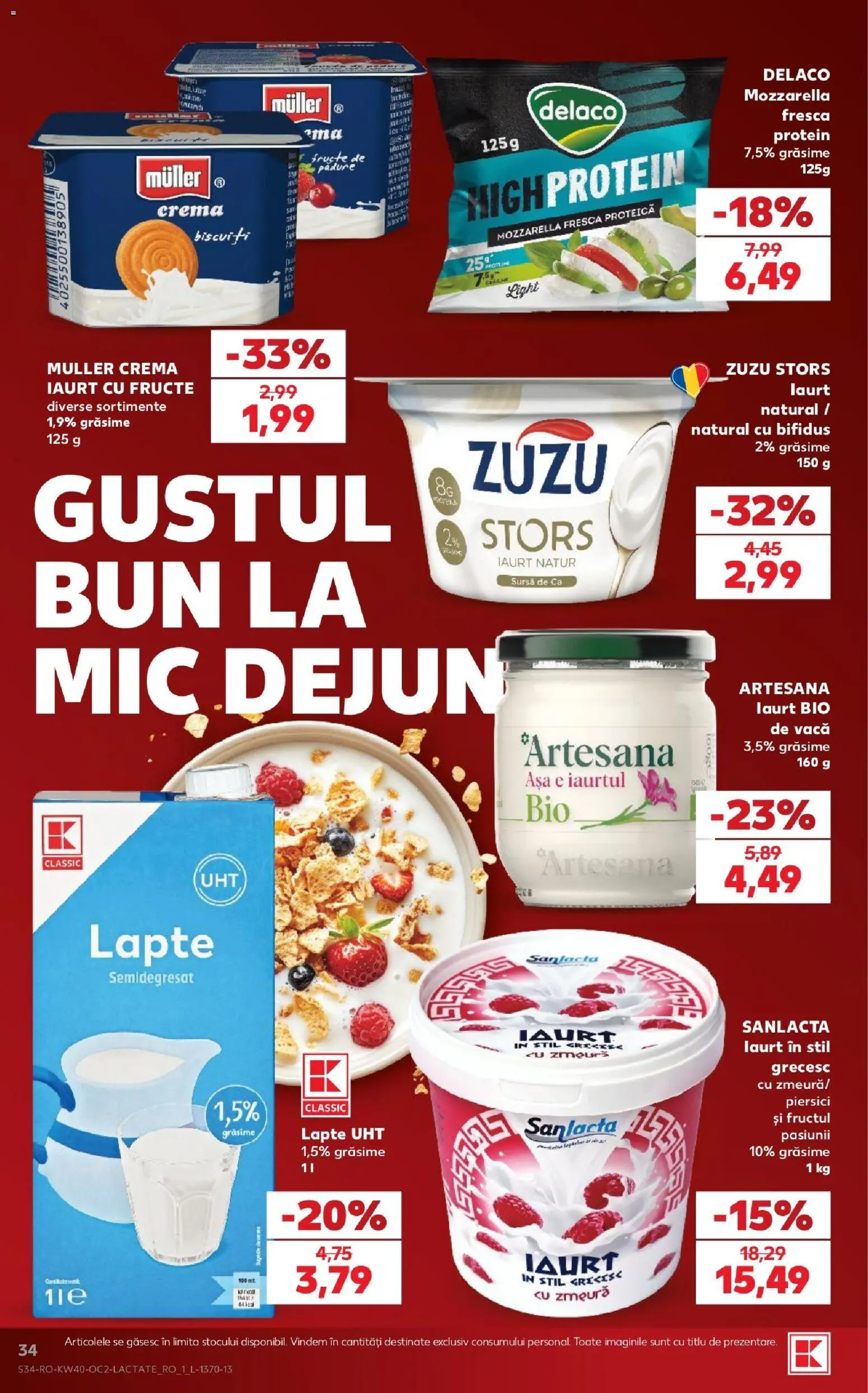 Noul catalog Kaufland – valabil de la 30.09.2026 | Pagină: 34 | Produse: Bio, Mozzarella, Lapte, Biscuiți