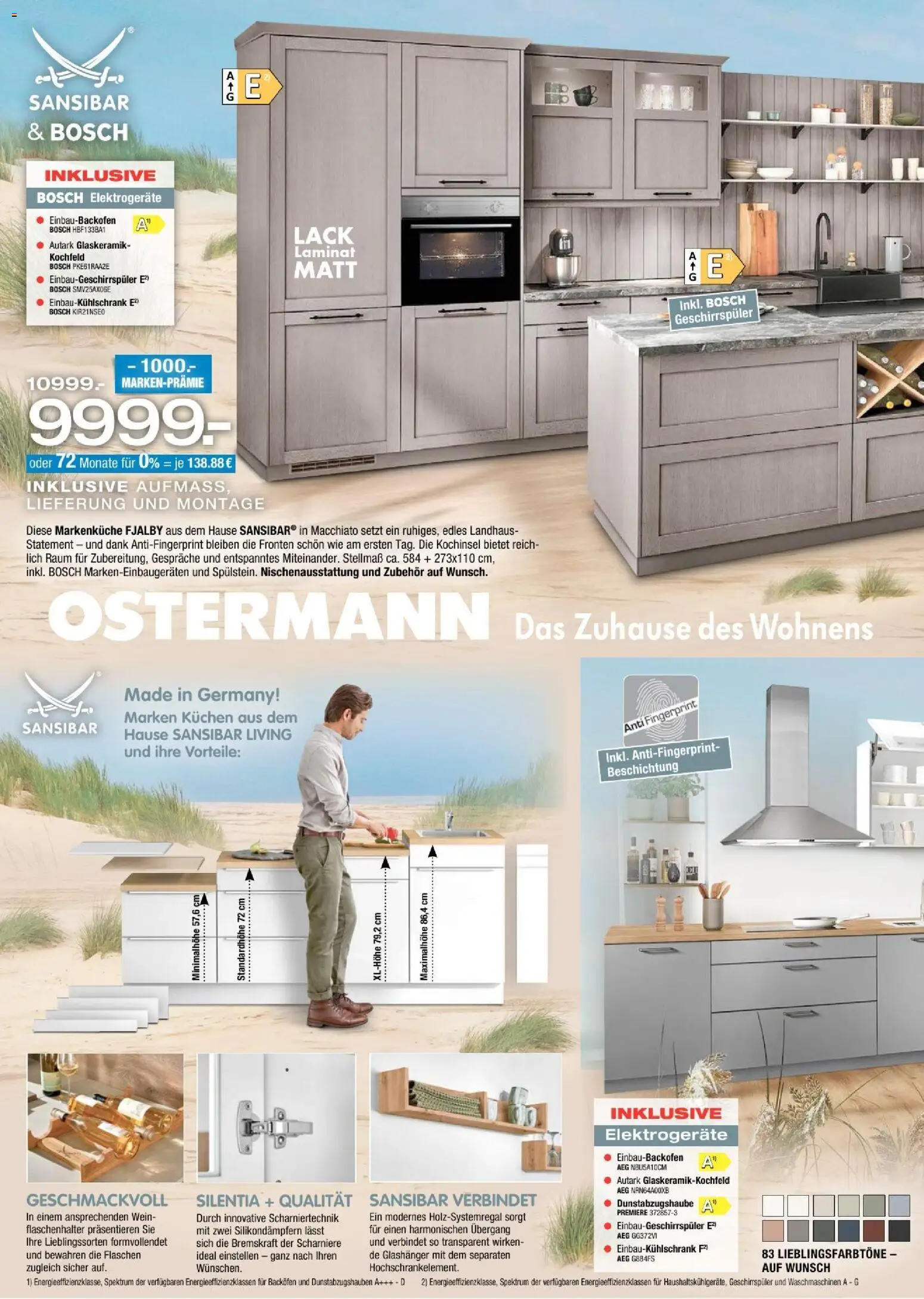 Ostermann - Fakta Küchenjournal 2026 – gültig ab 03.09.2026 | Seite: 6 | Produkte: Bosch, AEG, Kochfeld, Wein
