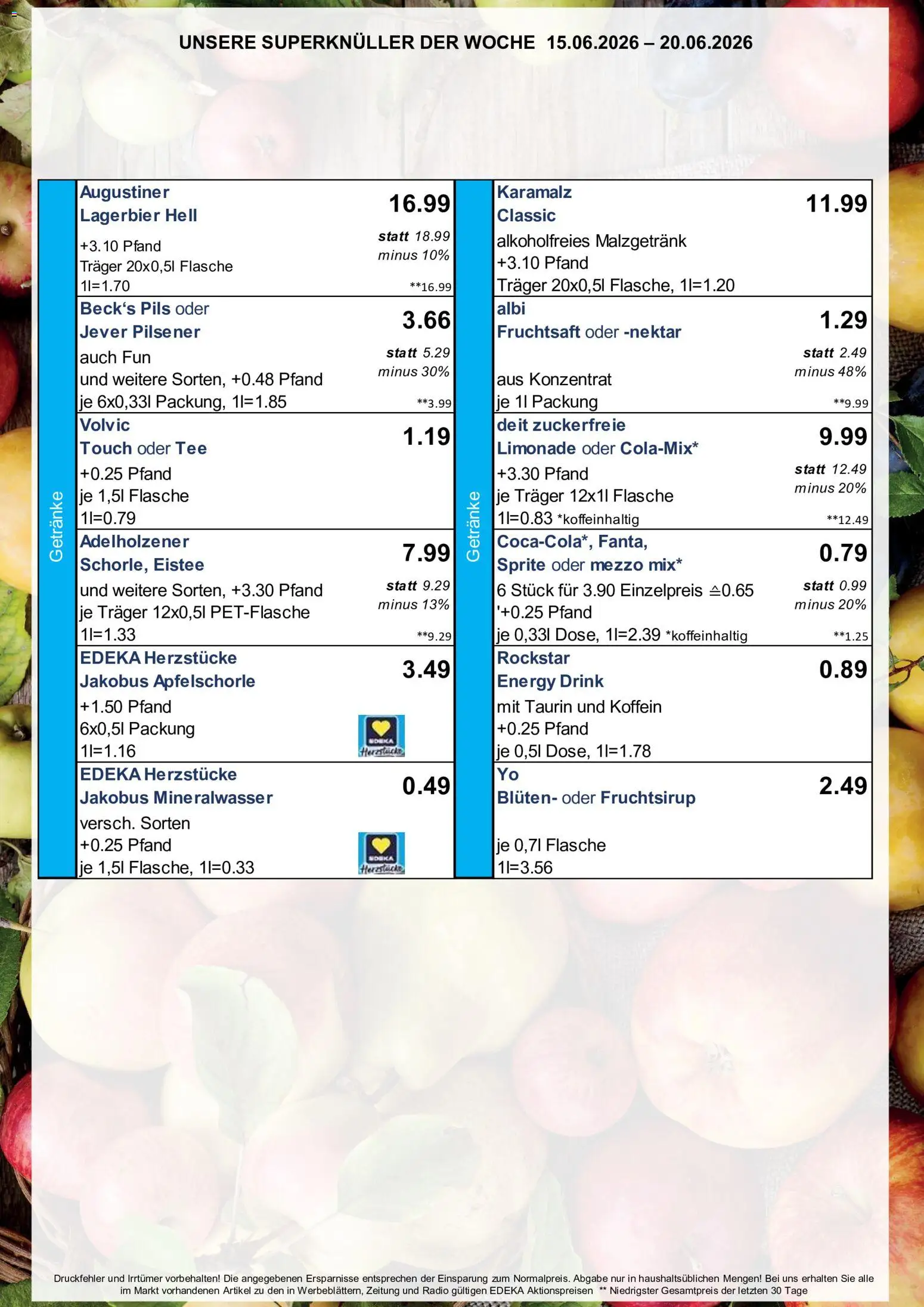 Simmel Bayern – gültig ab 15.06.2026 | Seite: 5 | Produkte: Rockstar, Pils, Tee, Volvic