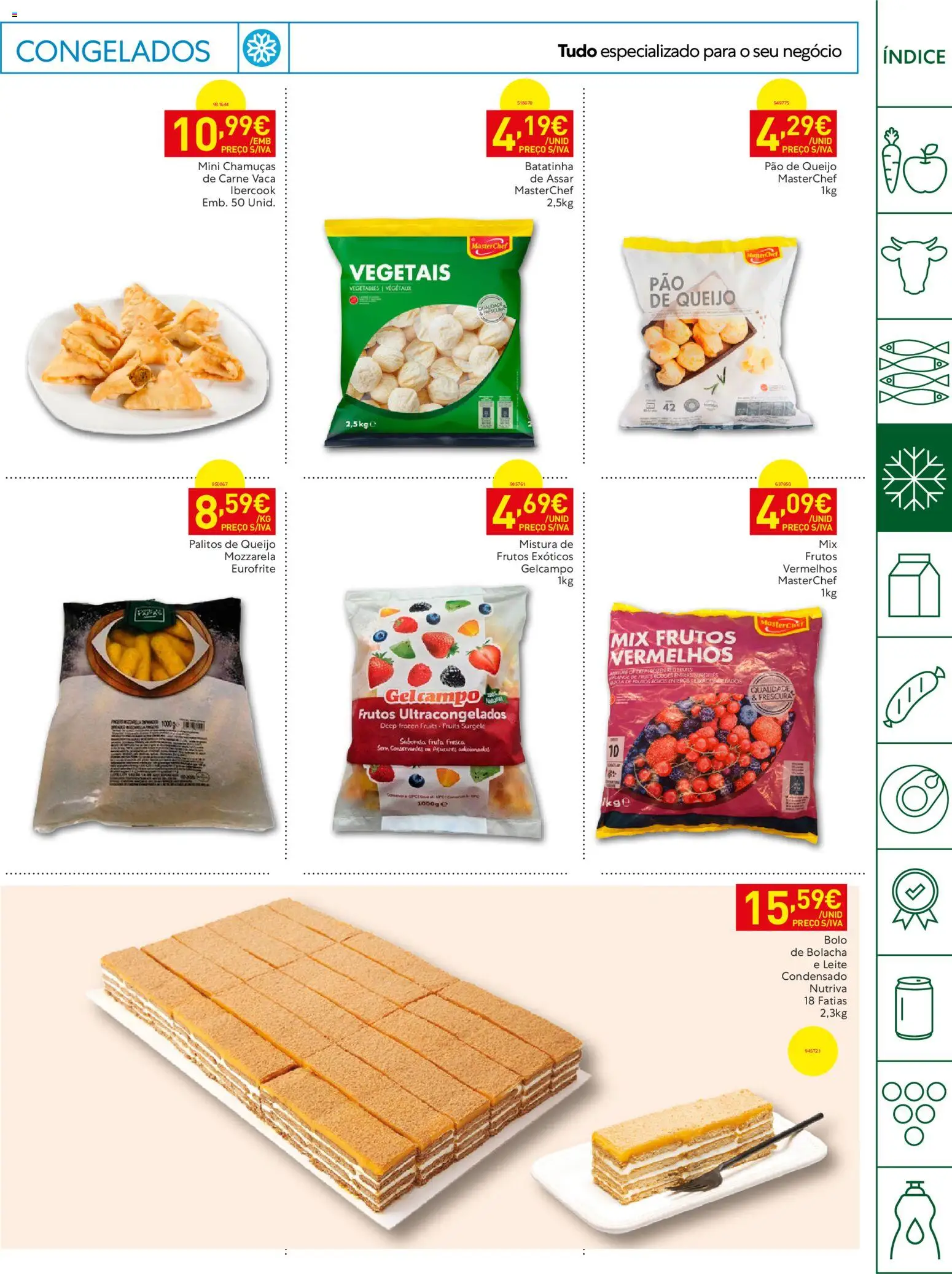 Recheio Horeca Madeira │ válido de 14/07/2026 | Página: 9 | Produtos: Pão de queijo, Leite condensado, Leite, Pão