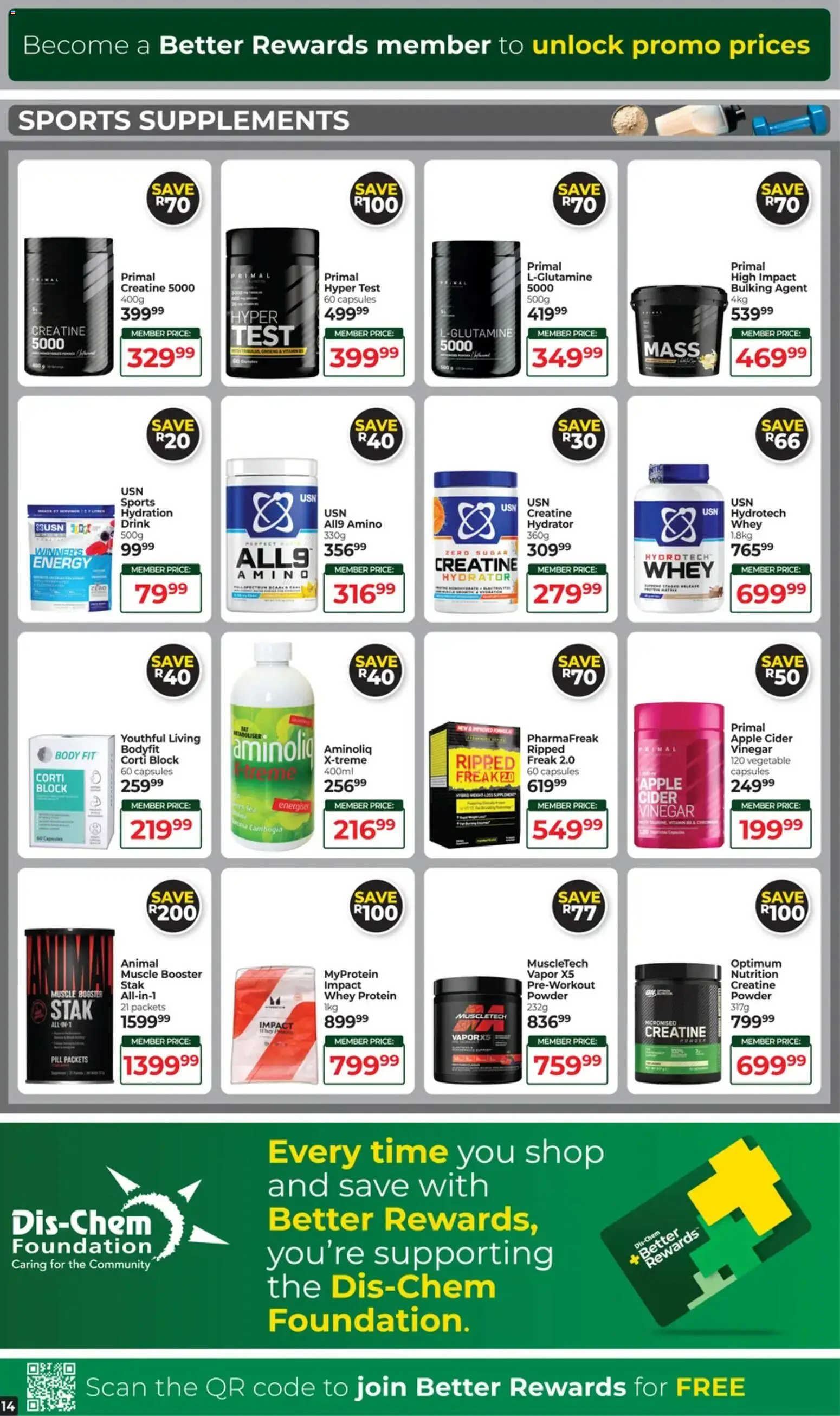 New Dis-Chem catalogue – valid from 11/08/2026 | Page: 11 | Products: Foundation, Powder, Sugar, Supplements