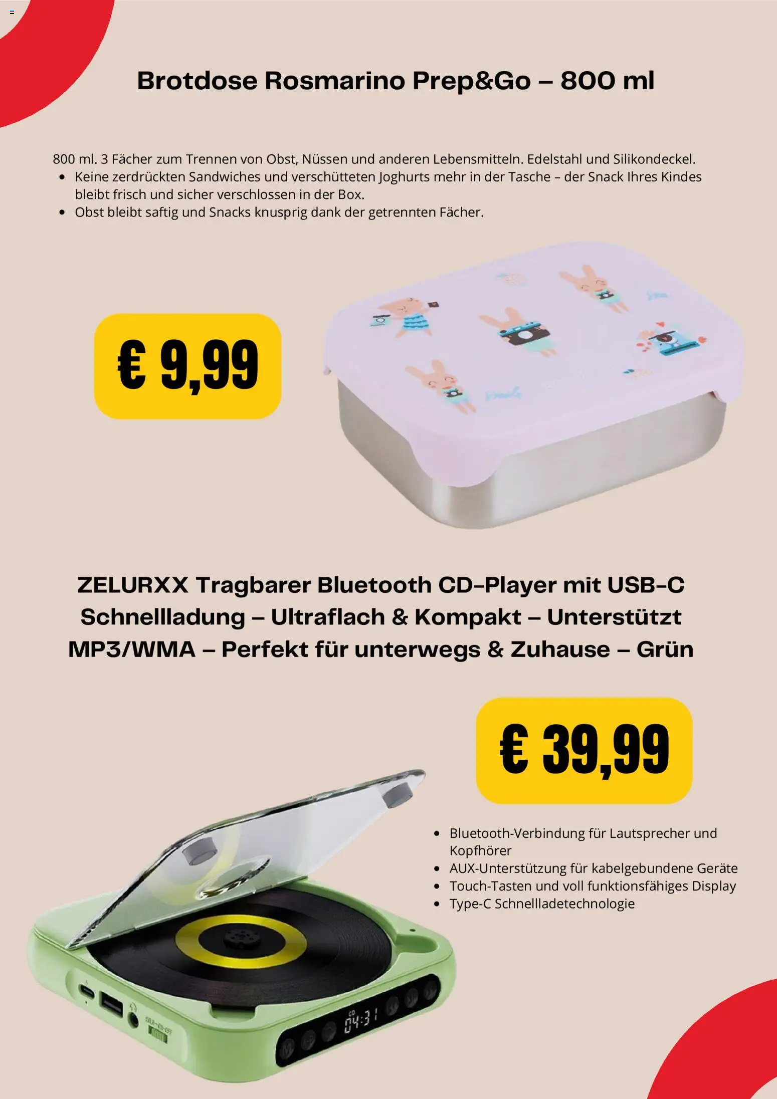 Kaufland Flugblatt gültig ab 09.09.2026 | Seite: 6 | Produkte: Obst, Kopfhörer, Tasche, Lautsprecher
