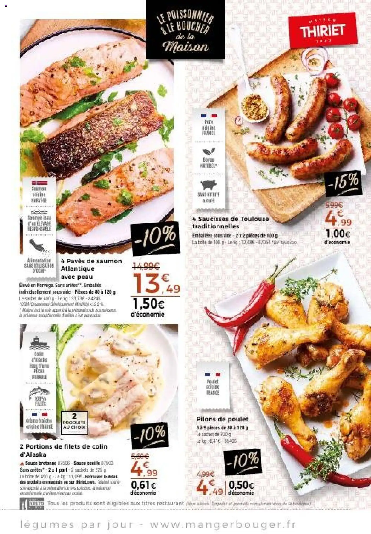 {H1} | Page: 13 | Produits: Poulet, Pilons, Saucisses, Saumon