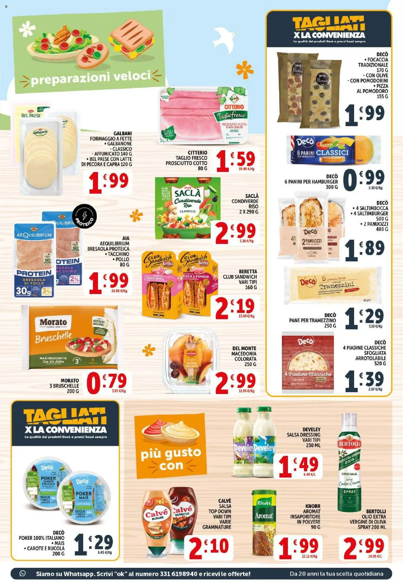Volantino Decò del 29.05.2026 | Pagina: 9 | Prodotti: Pane, Tacchino, Formaggio, Hamburger