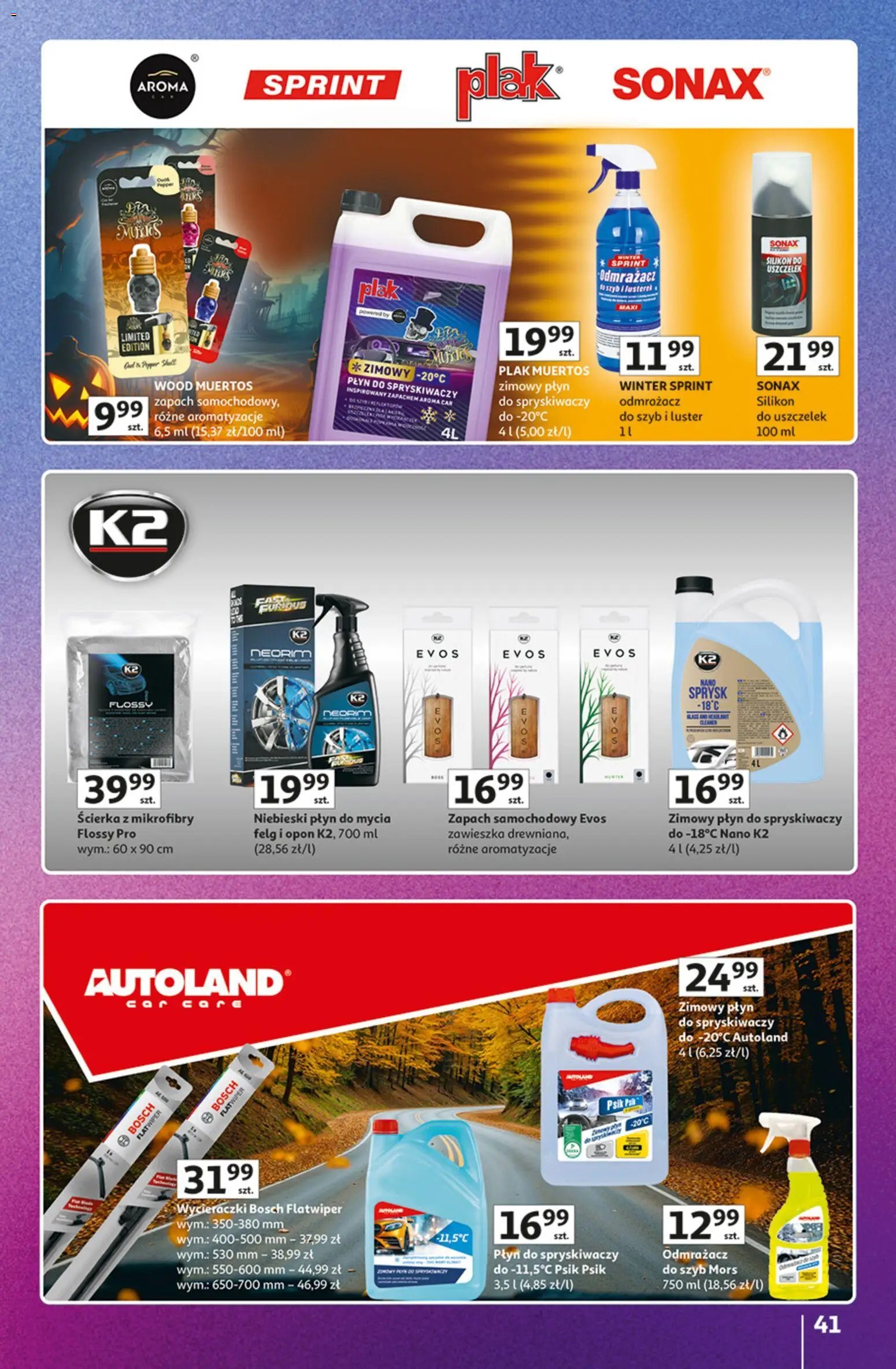 Auchan gazetka - Znane marki od 15.10.2026 | Strona: 41 | Produkty: Zimowy płyn do spryskiwaczy, Ścierka z mikrofibry, Płyn do spryskiwaczy, Zapach