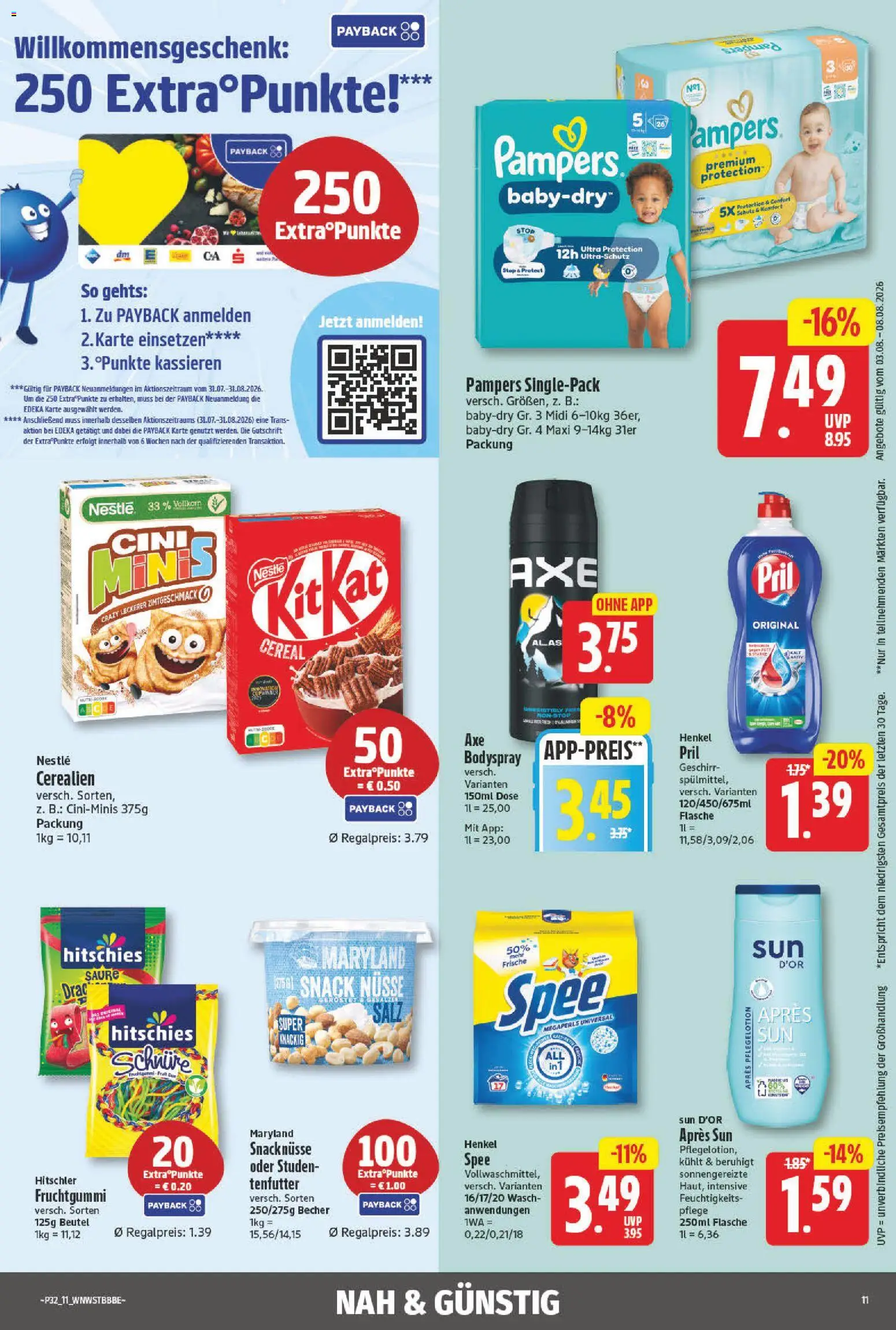 NP Discount Prospekt – gültig ab 03.08.2026 | Seite: 11 | Produkte: Pampers, Spee, Salz, Pril