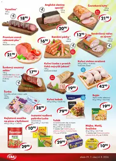 Náhled letáku CBA leták - Premium od 29.07.2026 | Strana: 3 | Produkty: Párky, Uzeniny, Kýta, Kuřecí stehna