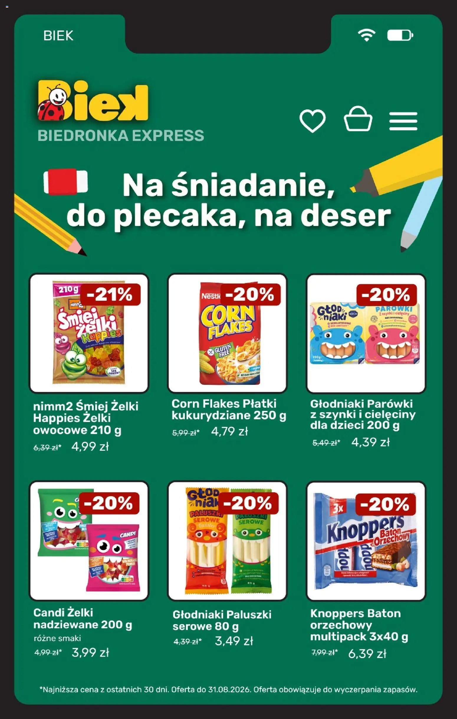 Biedronka Polsko leták - Biek oferta od 28.08.2026 | Strana: 11 | Produkty: Knoppers
