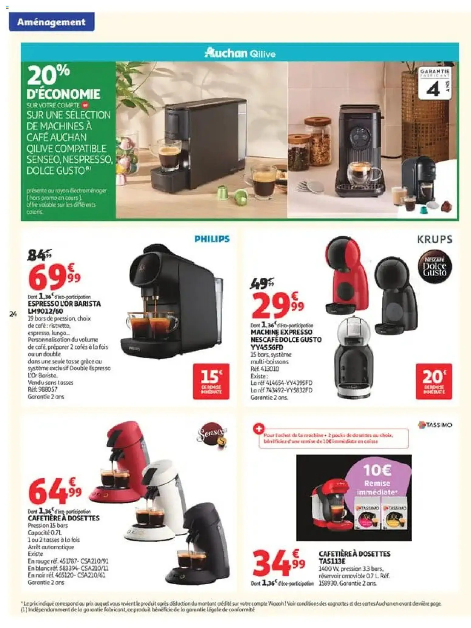 {H1} | Page: 24 | Produits: Tassimo, Senseo, Nescafe dolce gusto, Café