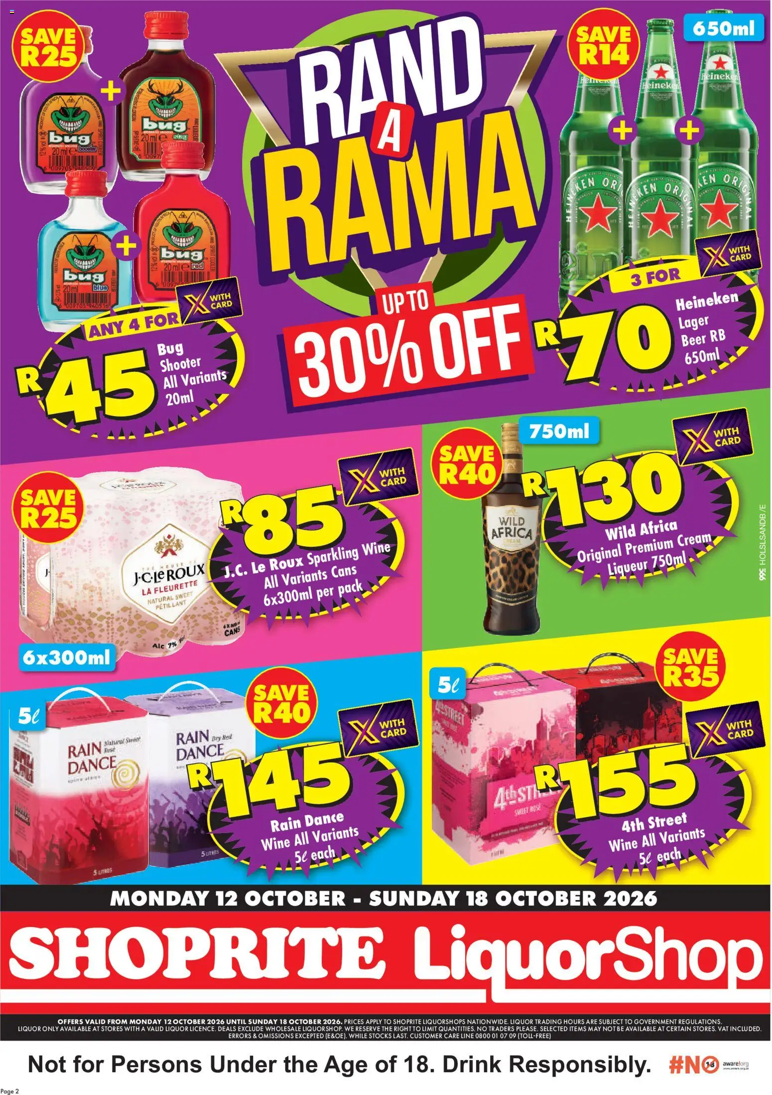 New Shoprite catalogue – valid from 12/10/2026 | Page: 2 | Products: Heineken, Cooler, Beer, Cream