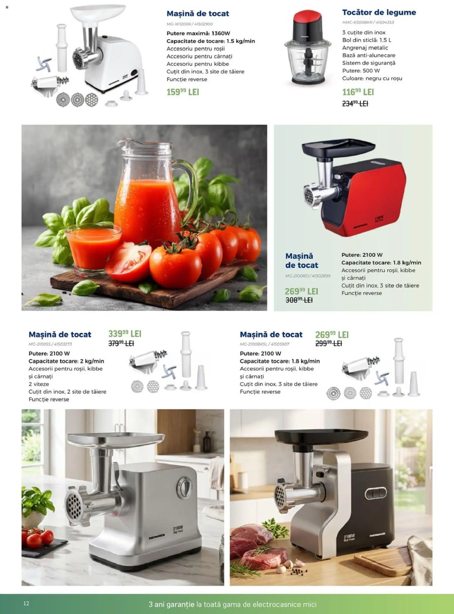 Noul catalog Carrefour – valabil de la 12.08.2026 | Pagină: 12 | Produse: Mașină de tocat, Roșii, Legume, Cârnați