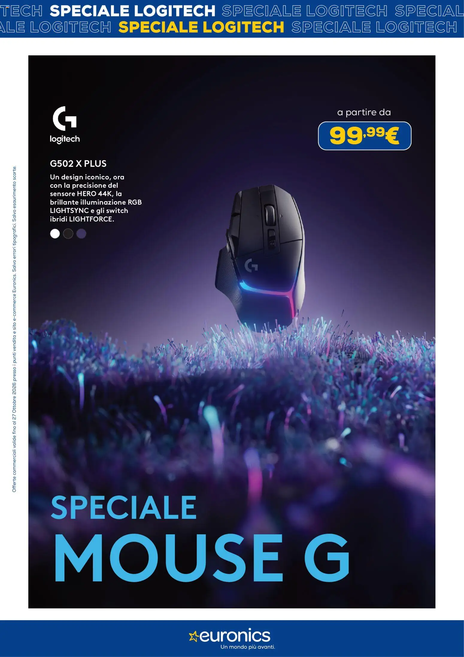 Volantino Euronics del 22/10/2026 | Pagina: 3 | Prodotti: Mouse, Illuminazione
