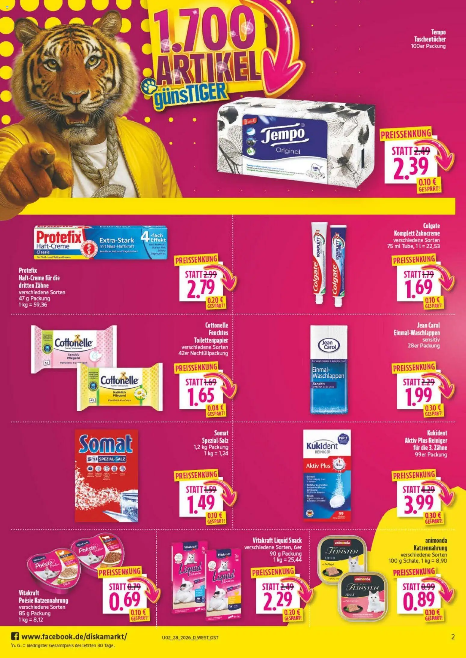 Diska Prospekt – gültig ab 06.07.2026 | Seite: 2 | Produkte: Tempo, Toilettenpapier