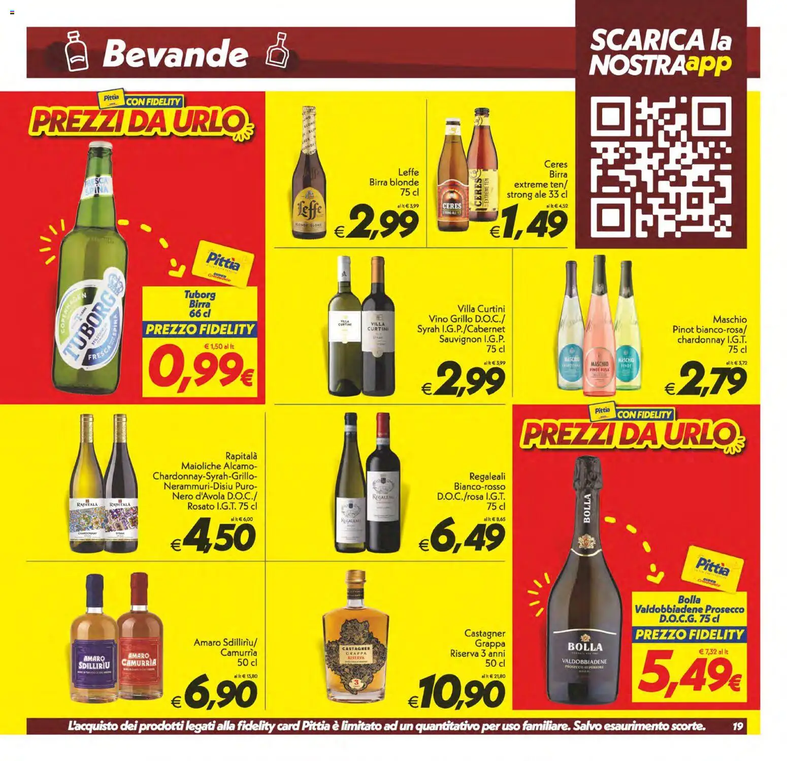 Volantino SuperConveniente del 13/10/2026 | Pagina: 19 | Prodotti: Birra, Prosecco, Vino, Grappa