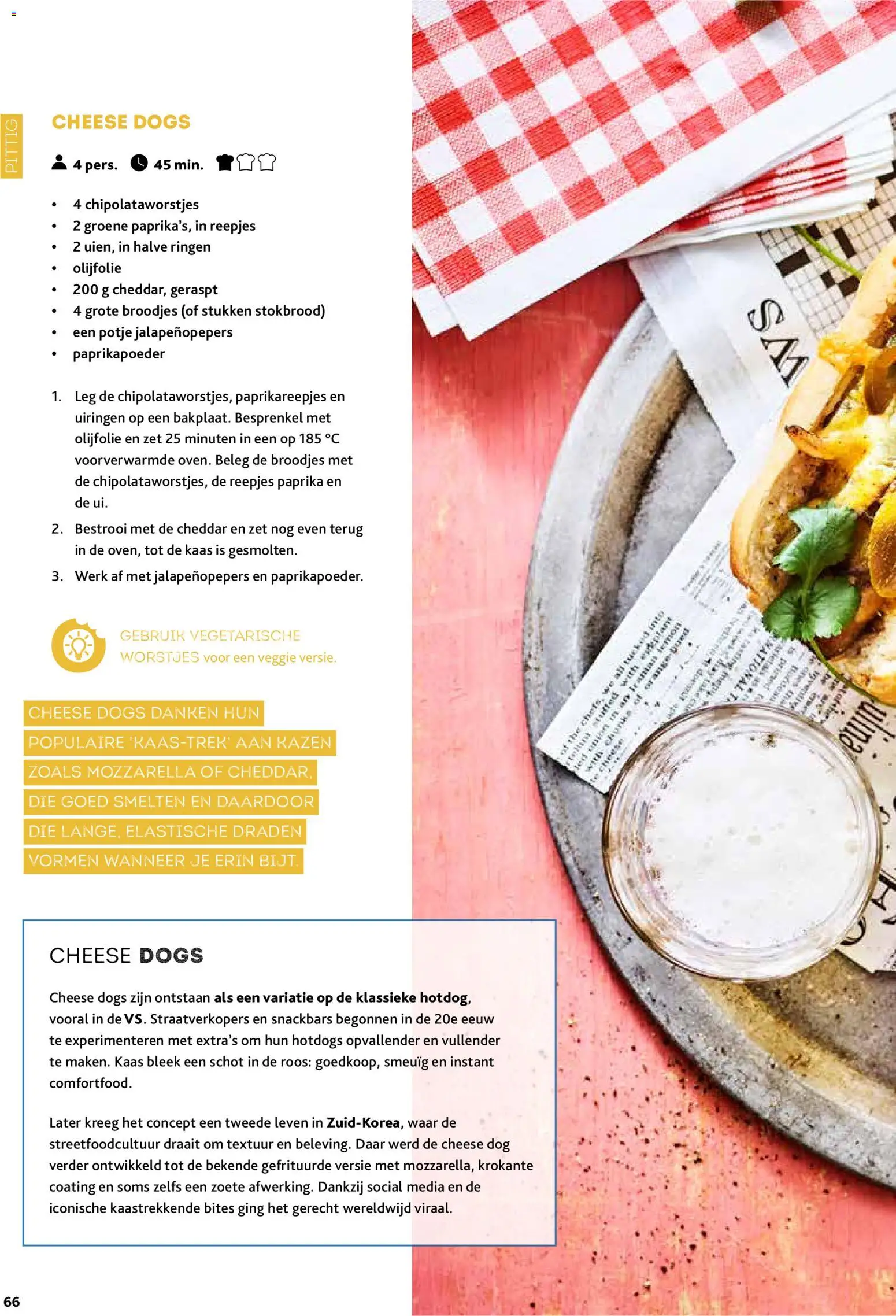 {H1} | Pagina: 66 | Producten: Stokbrood, Mozzarella, Cheddar, Broodjes