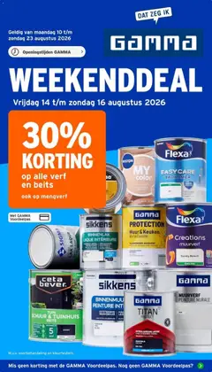 GAMMA folder - Weekenddeal - Voorbeeld van een folder van GAMMA, geldig van 14-08-2026