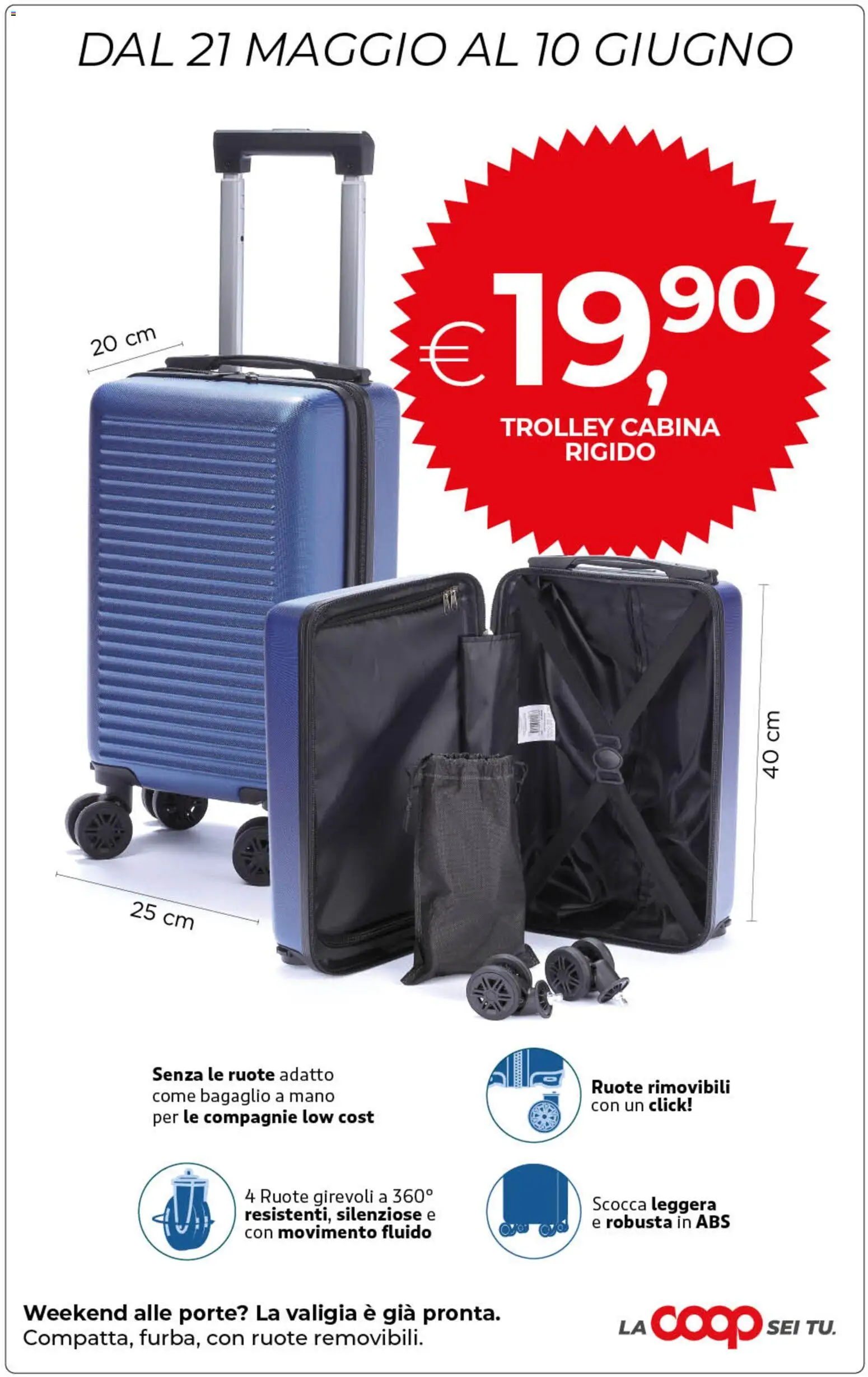 Volantino Ipercoop del 19.05.2026 | Pagina: 61 | Prodotti: Valigia, Trolley