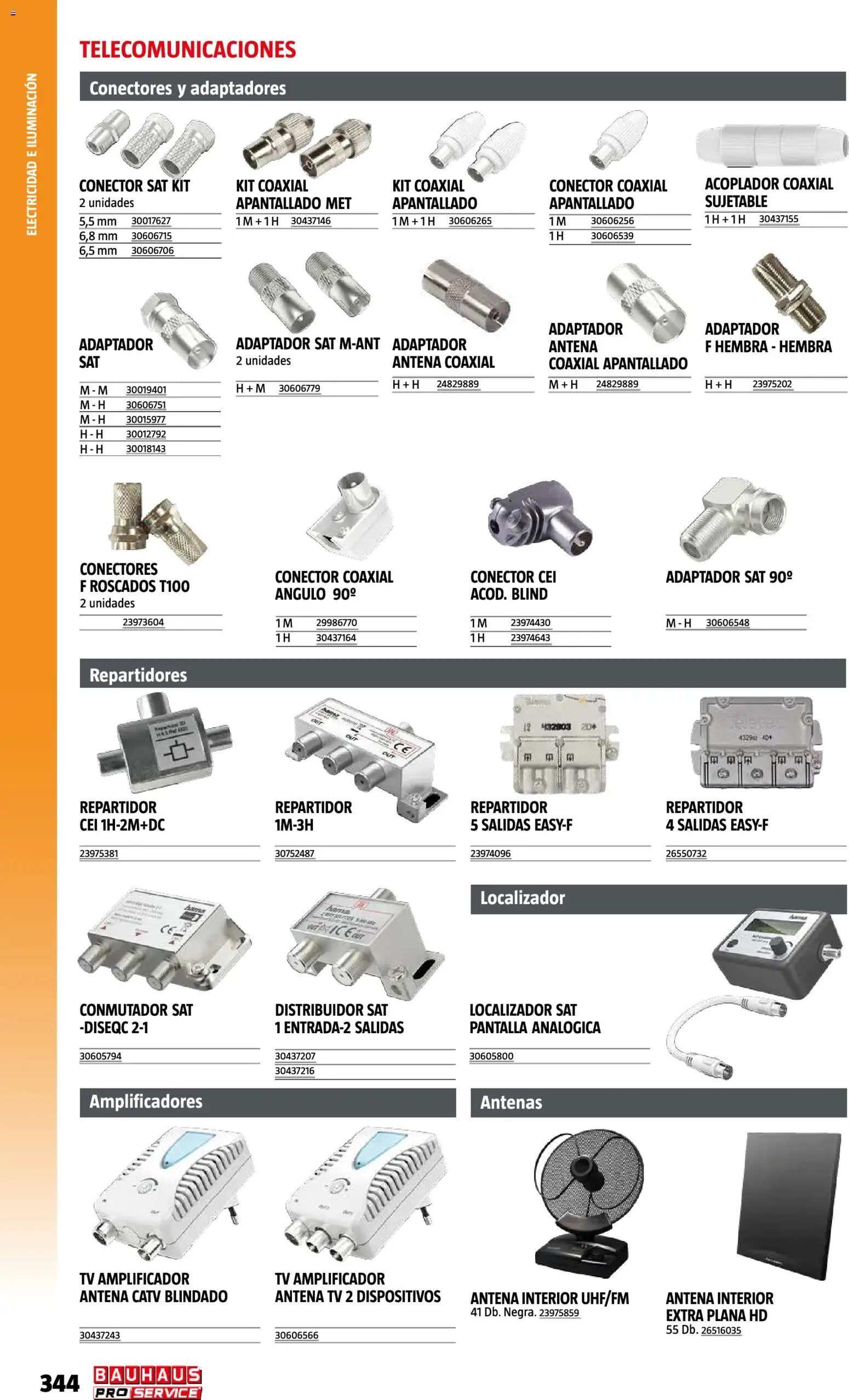 Bauhaus ProService │ válido desde el 11/05/2026 | Página: 344 | Productos: Conector, Adaptador, Iluminación