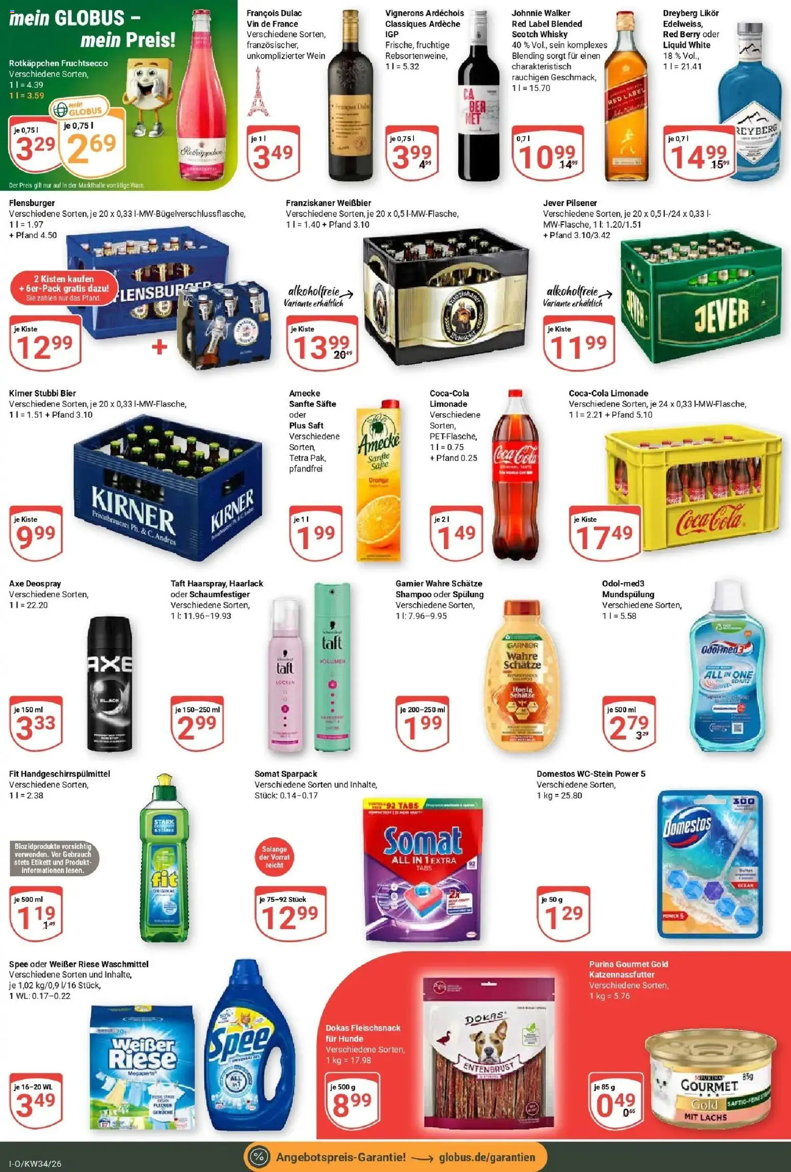 Globus Prospekt Idar-Oberstein (ab 17.08.2026) » Angebote online | Seite: 6 | Produkte: Likör, Limonade, Shampoo, Flensburger