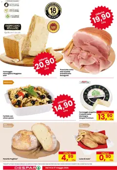 Anteprima del volantino Despar volantino valido a partire dal 14.05.2026 | Pagina: 10 | Prodotti: Prosciutto Cotto, Pane, Formaggio, Prosciutto