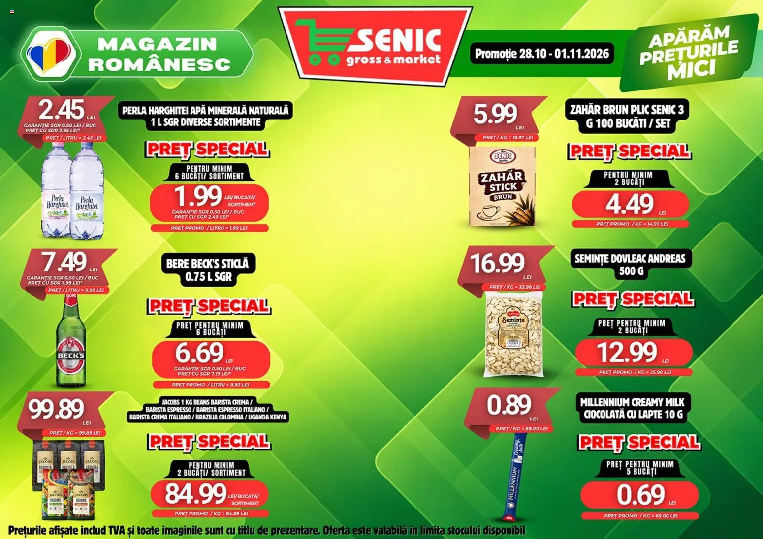 Noul catalog Senic – valabil de la 26.10.2026 | Pagină: 6 | Produse: Semințe, Lapte, Cremă, Apă