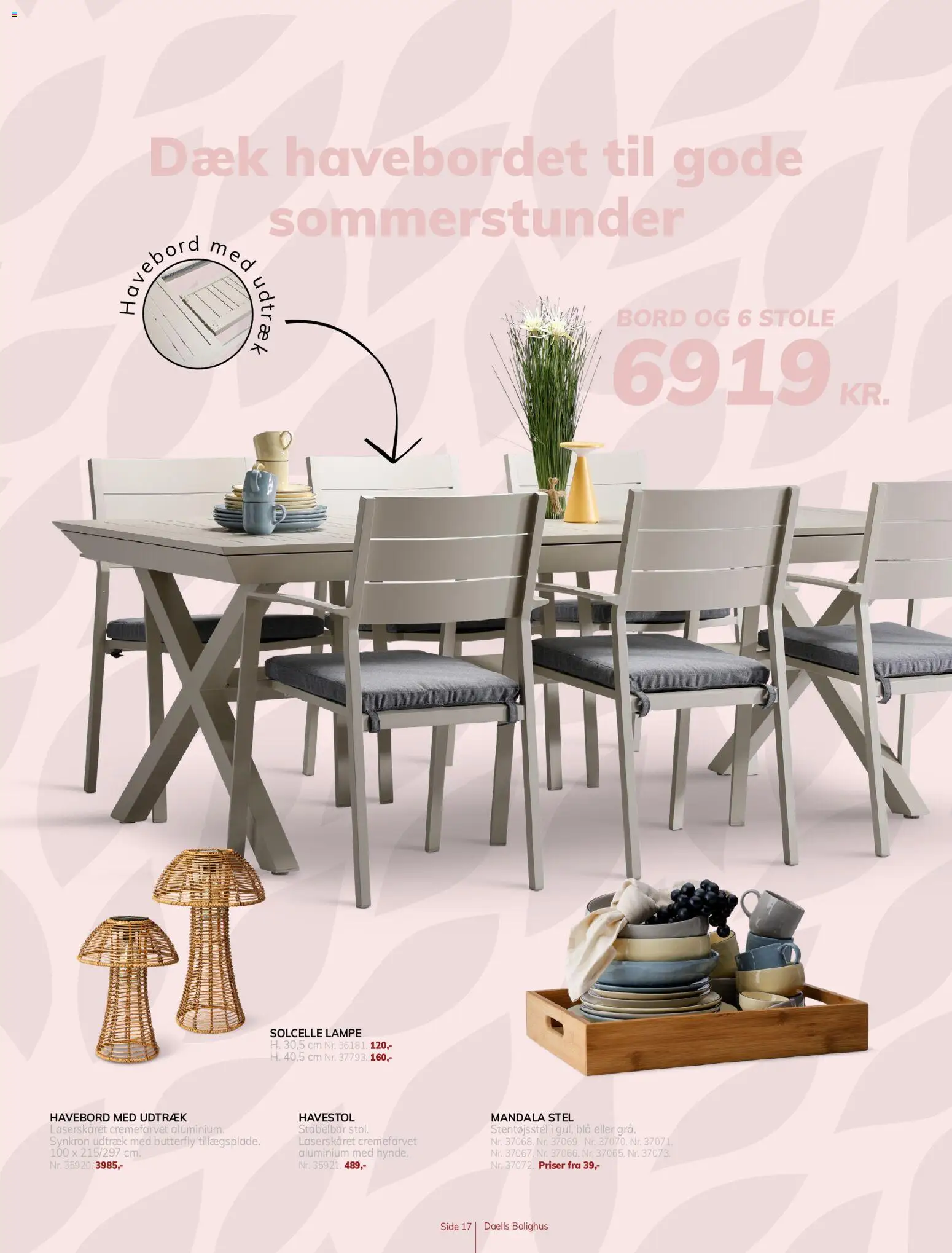 Daells Bolighus tilbudsavis – gyldig fra 19.05.2026 | Side: 17 | Produkter: Bord, Lampe, Butterfly