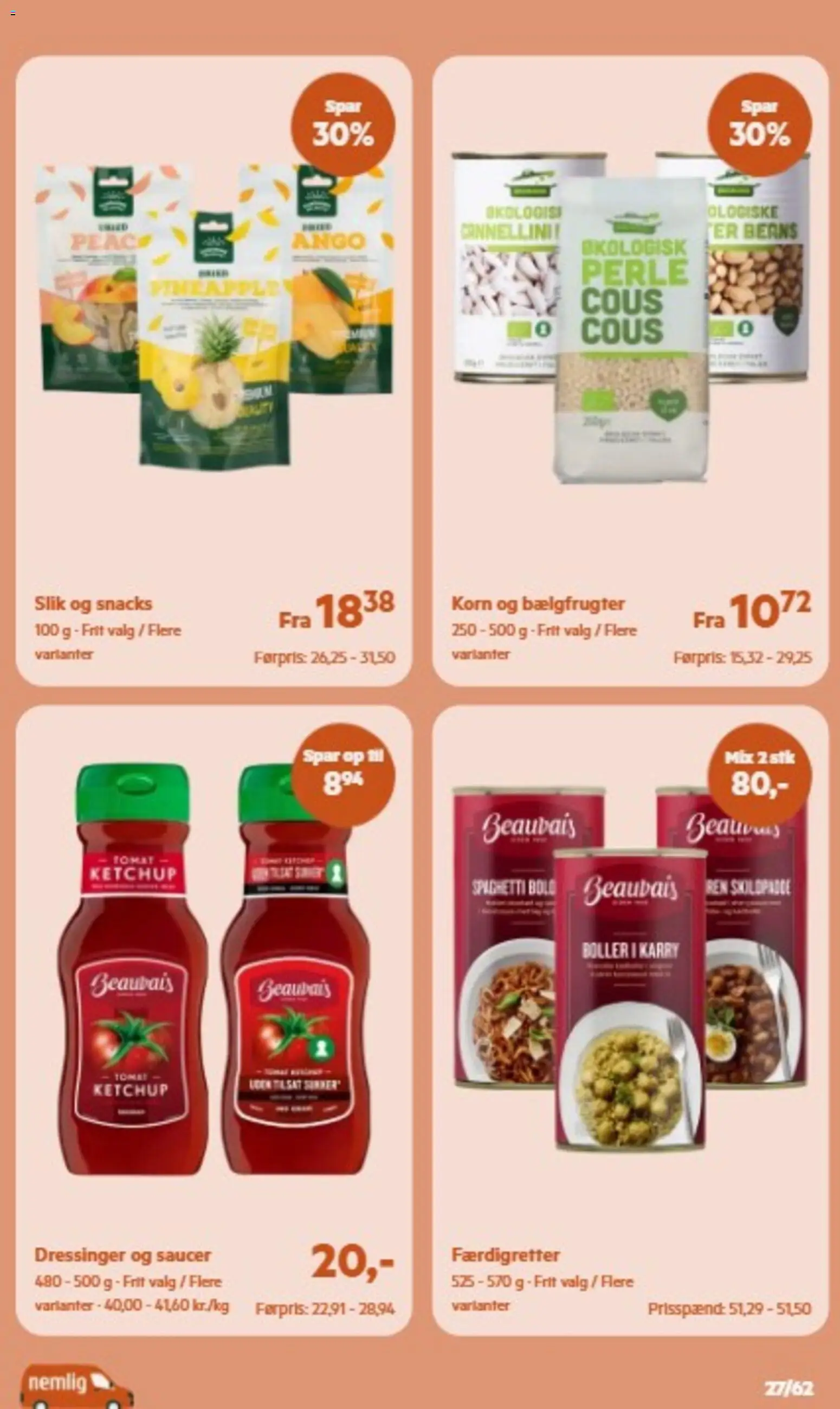 Nemlig tilbudsavis – gyldig fra 30/09/2026 | Side: 27 | Produkter: Karry, Korn, Ketchup, Bælgfrugter