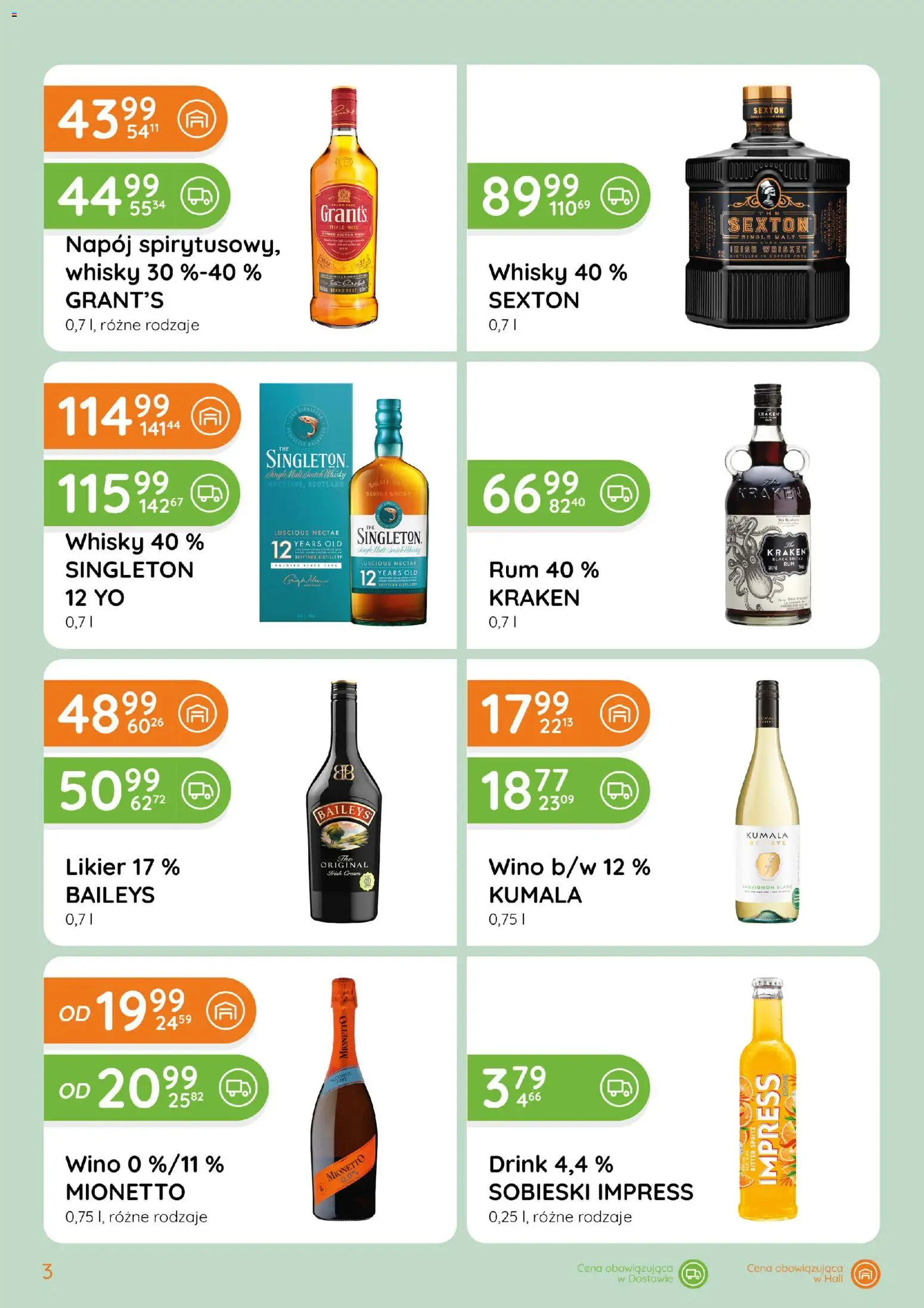 Eurocash gazetka - Ofensywa Alkoholowa od 16.05.2026 | Strona: 3 | Produkty: Baileys, Wino, Rum, Whisky