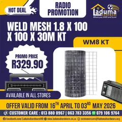 Laduma Hardware specials catalogue – valid from 16.04.2026