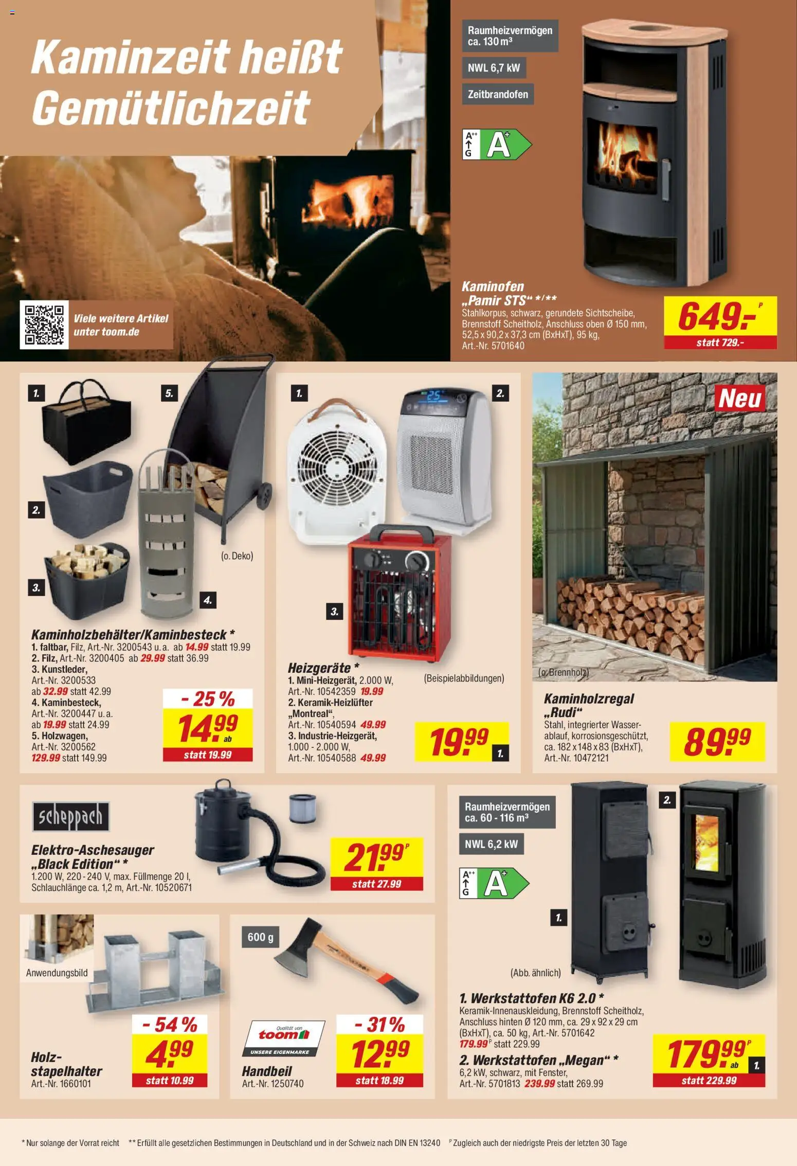 Toom Baumarkt Prospekt – gültig ab 28.09.2026 | Seite: 6 | Produkte: Kaminofen, Wasser