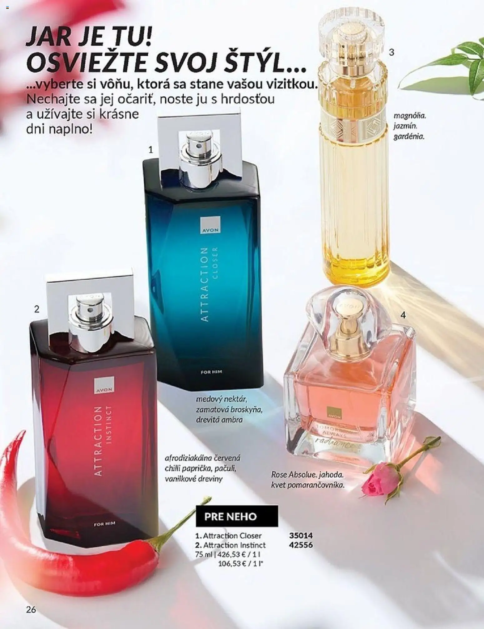 Nové Avon akcie – leták je platný od 01.04.2026 | Strana: 26 | Produkty: Chilli, Jar