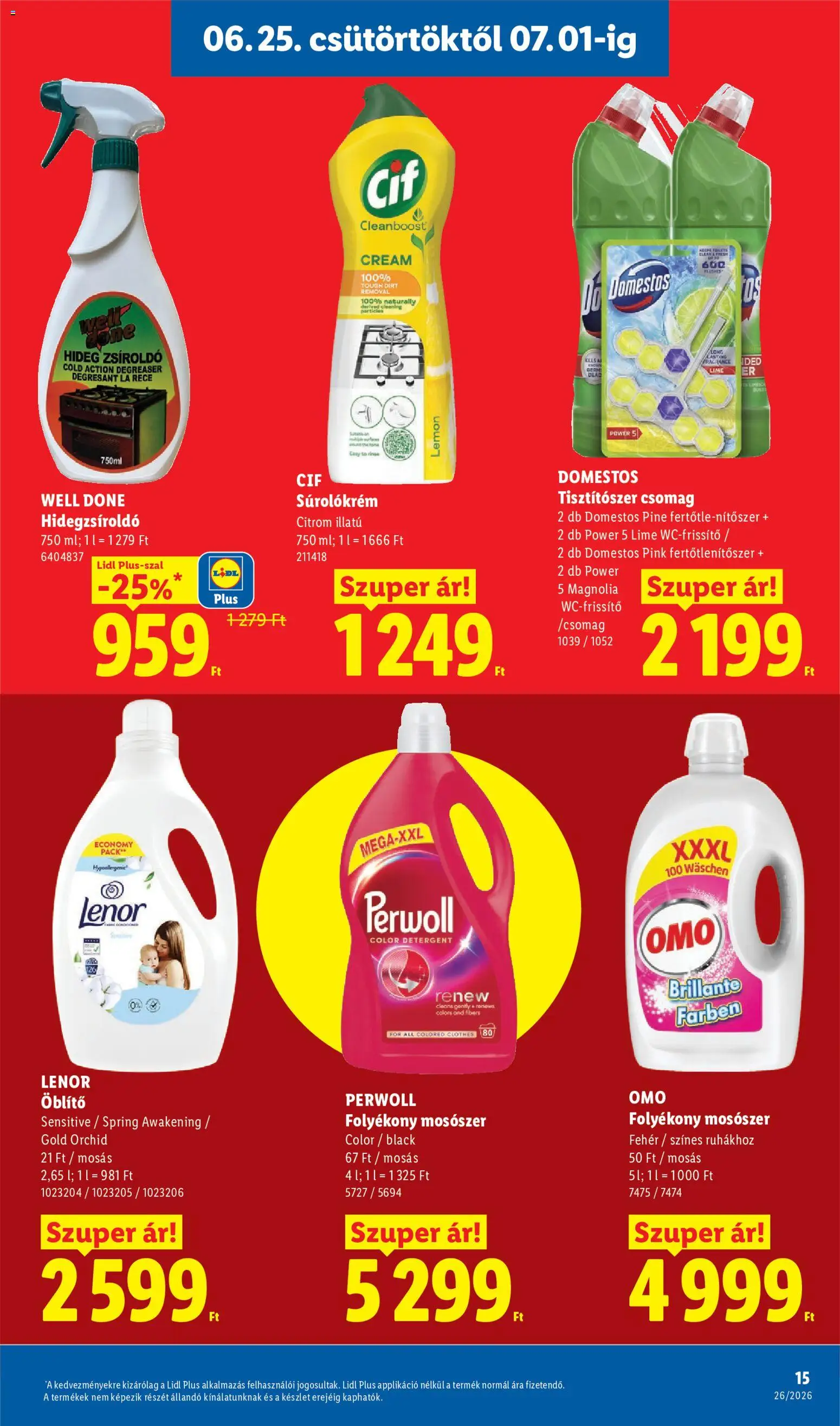 Lidl akciós ujság - amely érvényes a következő dátumtól: 25.06.2026 | Oldal: 15