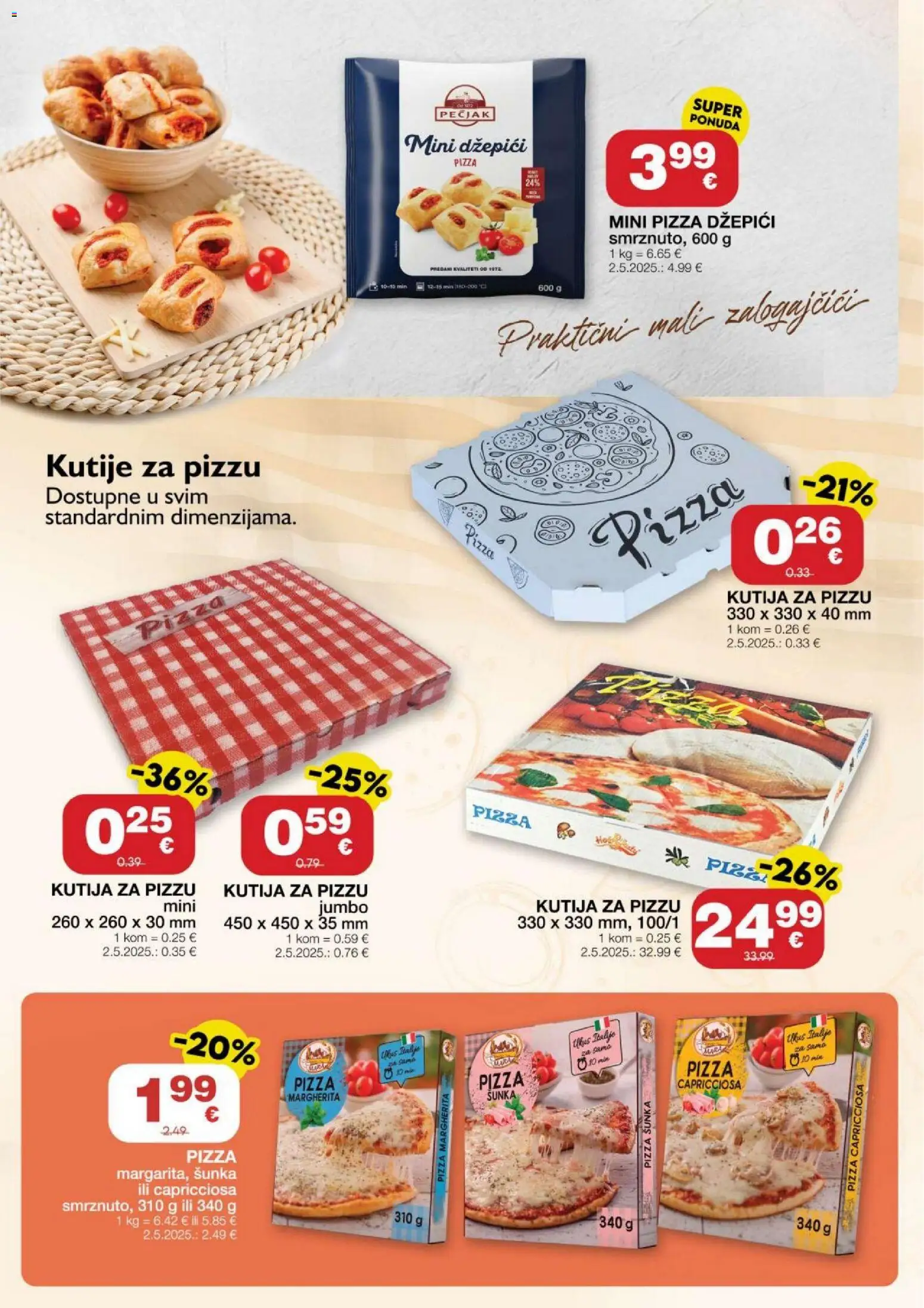 Stanić Diskont katalog | vrijedi od 01.10.2026 | Stranica: 5 | Proizvodi: Kutija, Šunka, Pizza
