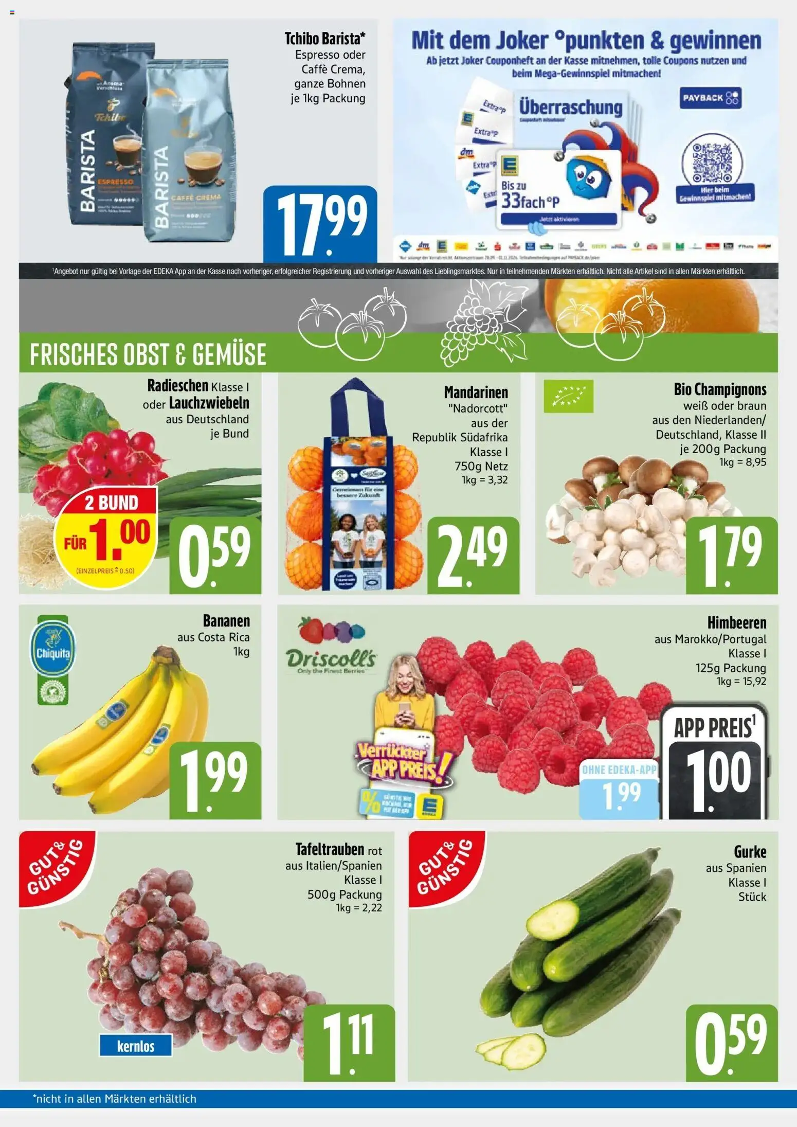 E xpress Prospekt Lenggries (ab 12.10.2026) zum Blättern | Seite: 3 | Produkte: Himbeeren, Bananen, Mandarinen, Gemüse