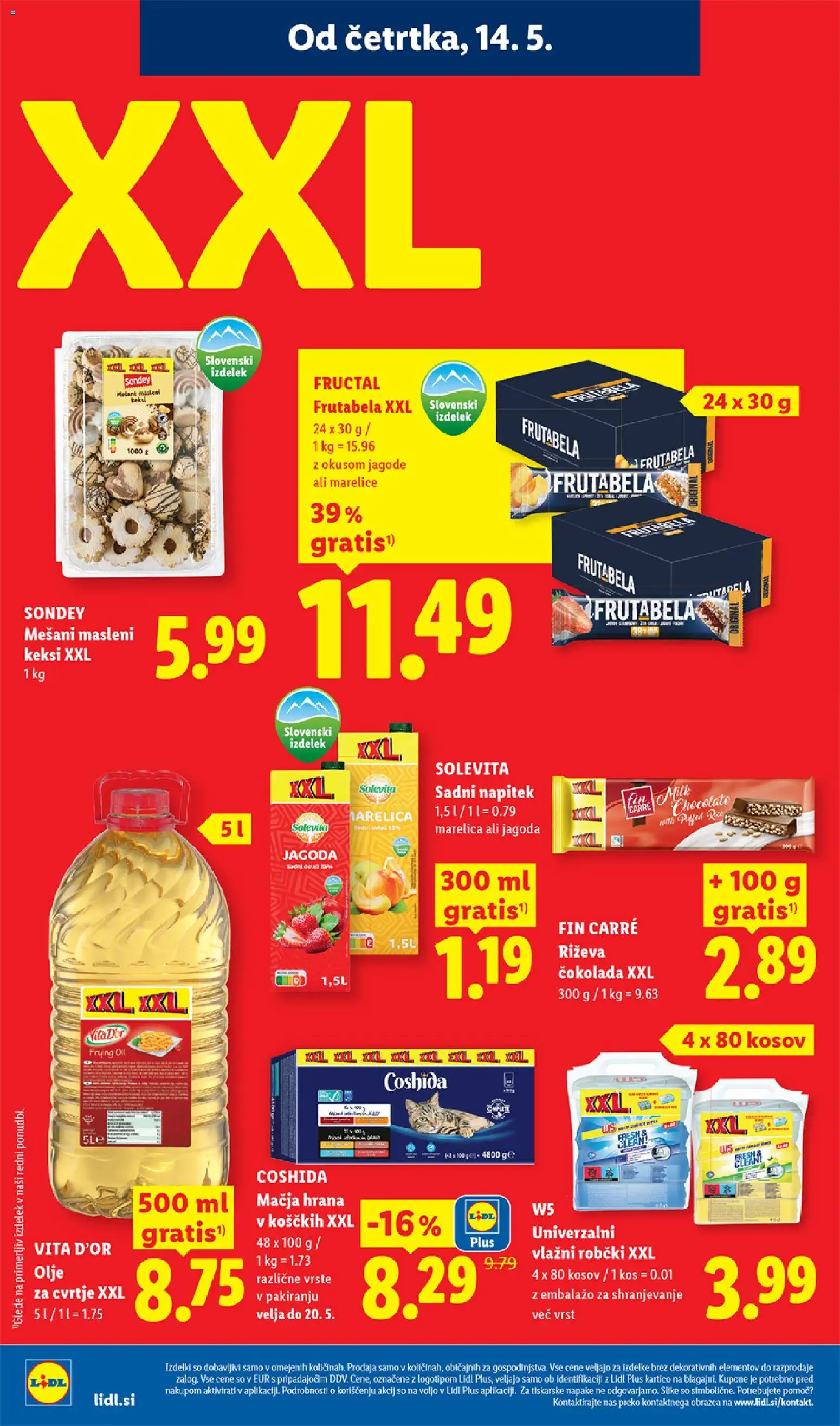 Novi Lidl katalog ponudbe – veljaven od 14.05.2026 | Stran: 10 | Izdelki: Keksi, Robčki, Kos, Jagode