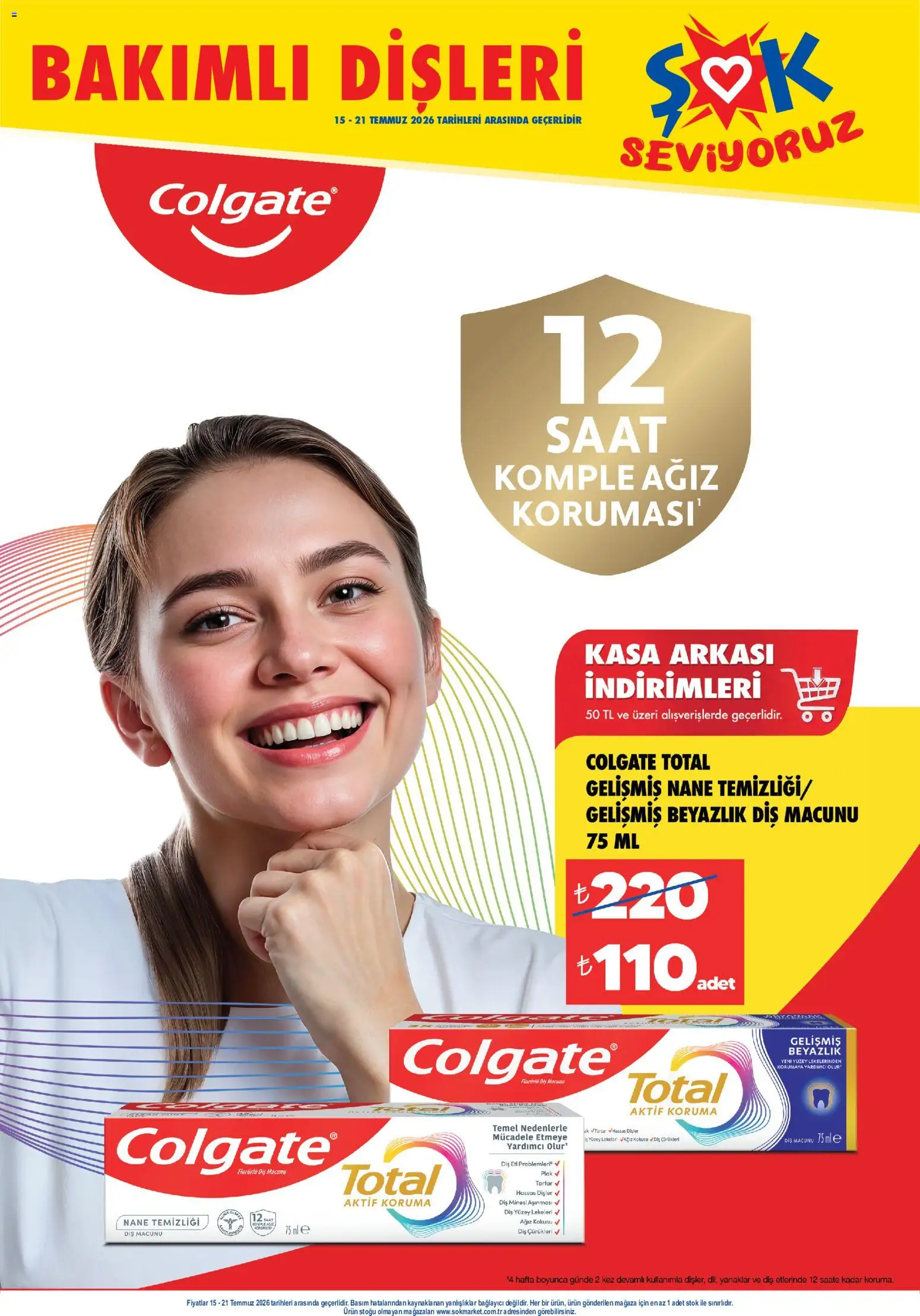 Şok Market Katalog - 15 Temmuz 2026 tarihinden itibaren geçerlidir | Sayfa: 7 | Ürünler: Diş macunu, Bağlayıcı, Kasa, Nane