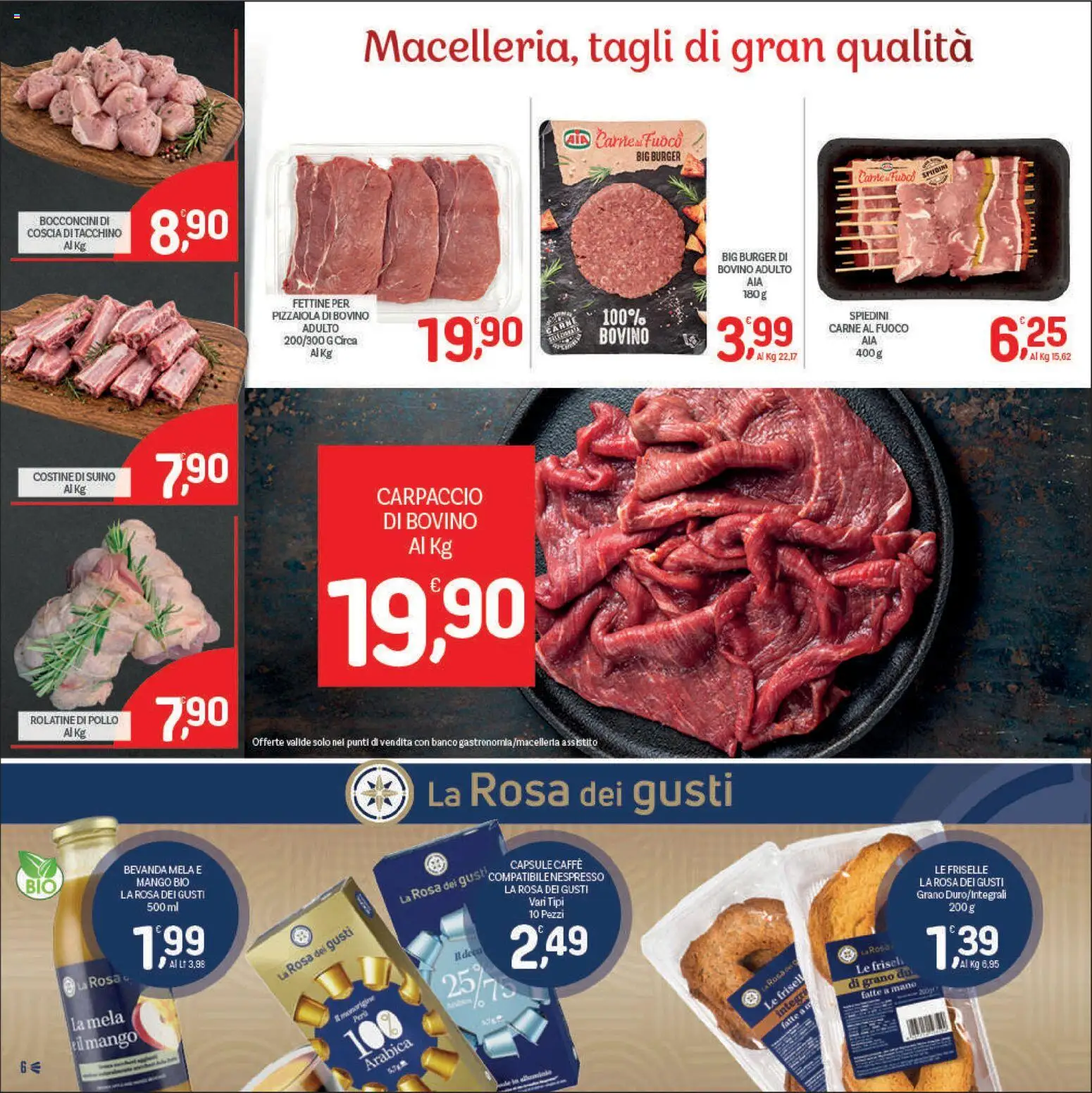 Volantino CRAI del 11.06.2026 | Pagina: 6 | Prodotti: Bovino, Caffè, Pollo, Spiedini