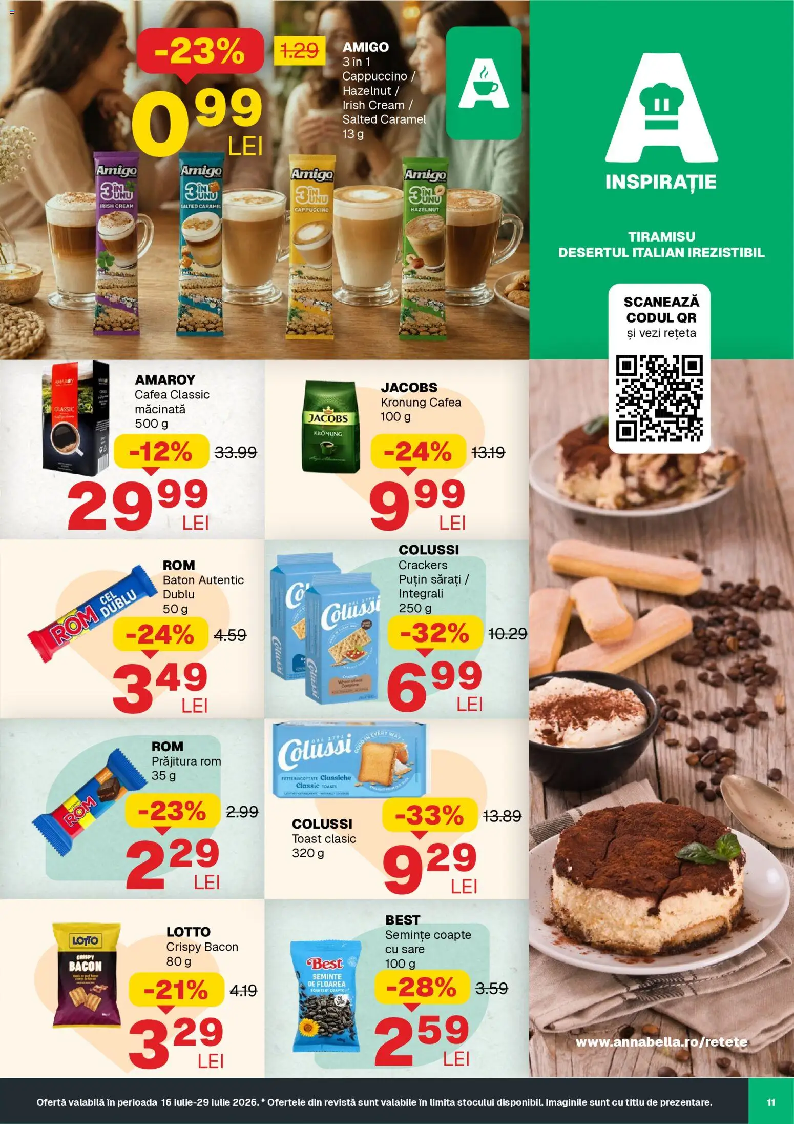 Noul catalog Annabella – valabil de la 16.07.2026 | Pagină: 11 | Produse: Best, Semințe, Cafea, Rom