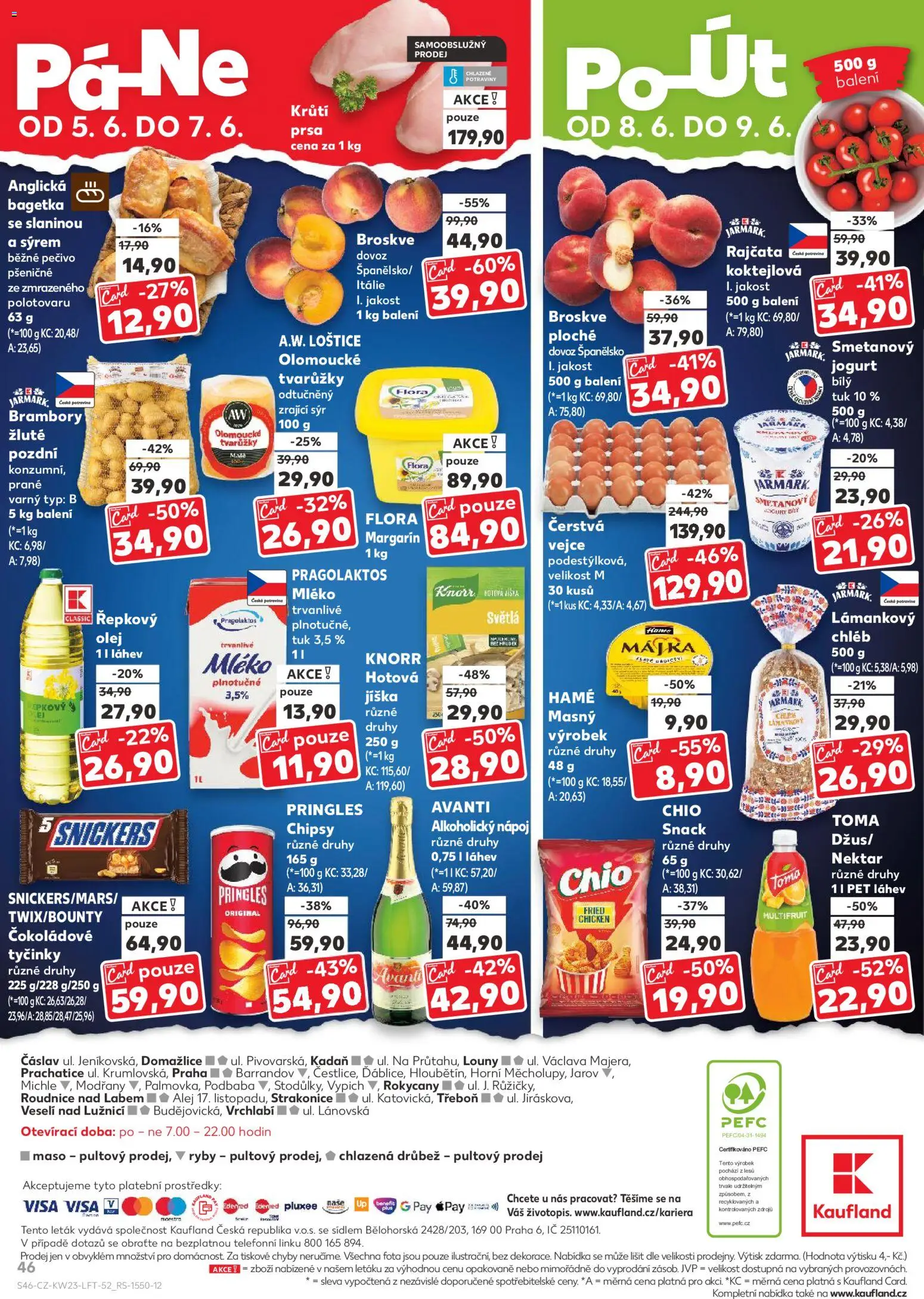 Kaufland leták - Praha 4 od 03.06.2026 | Strana: 46 | Produkty: Ryby, Broskve, Knorr, Avanti