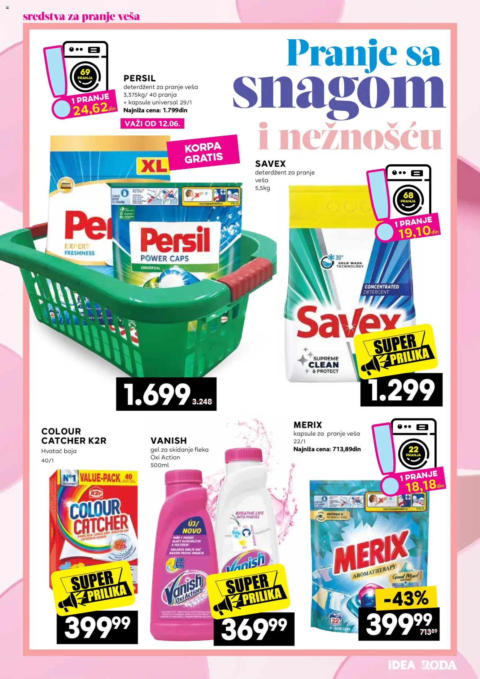 Roda katalog - važi od 11.06.2026 | Strana: 18 | Proizvode: Deterdžent, Kapsule, Korpa, Persil