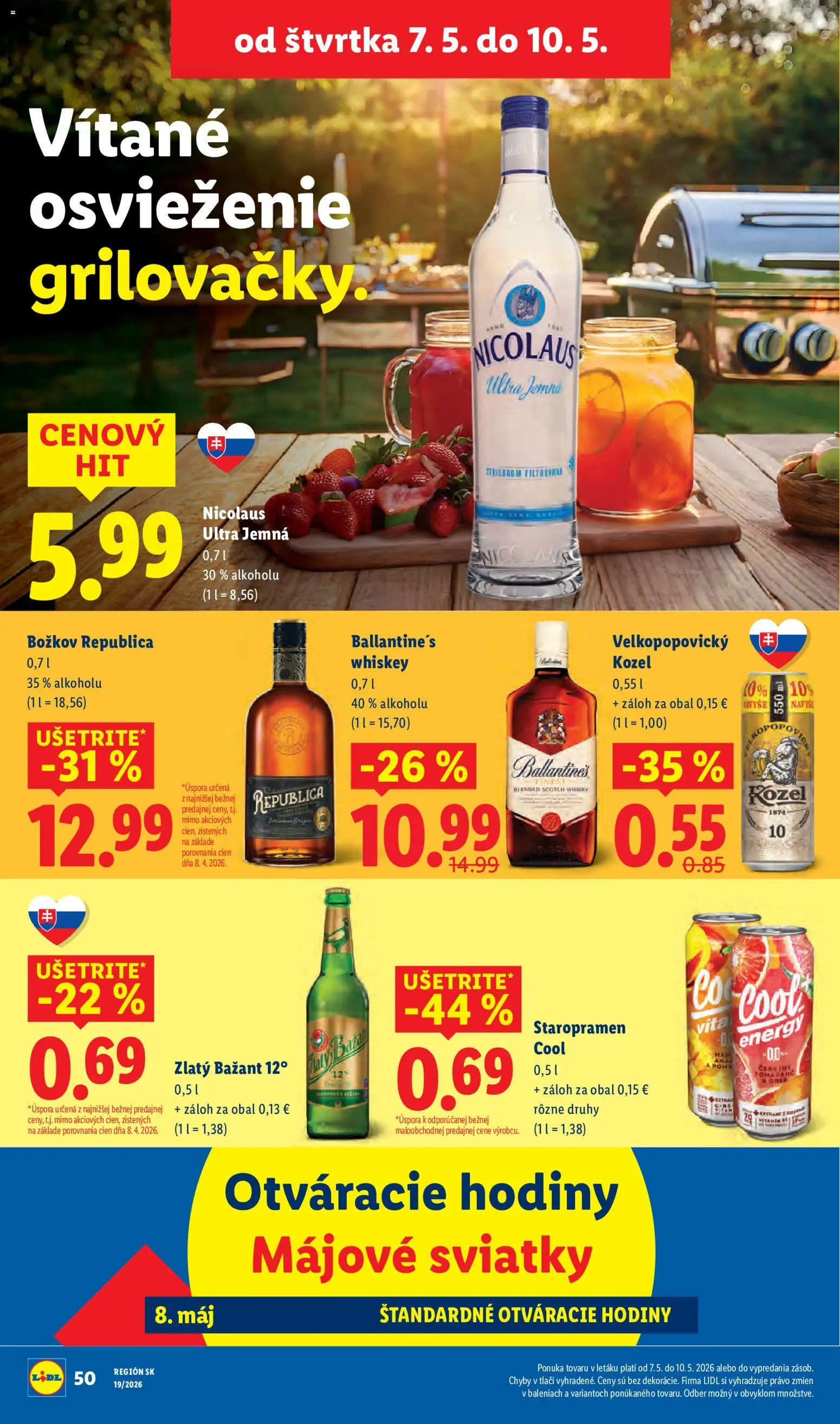 Nové Lidl akcie – leták je platný od 04.05.2026 | Strana: 62 | Produkty: Hodiny, Zlatý Bažant, Staropramen, Whisky