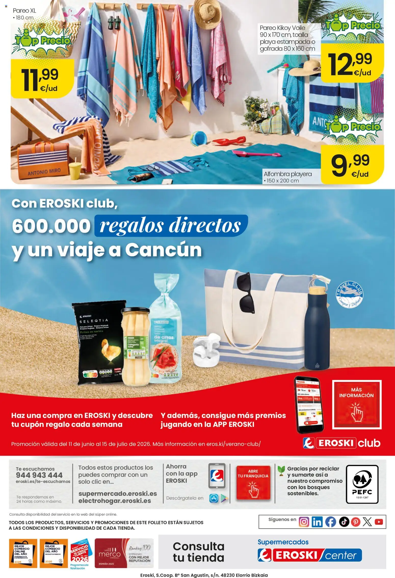 Eroski Ofertones de verano Center │ válido desde el 11.06.2026 | Página: 28 | Productos: Arroz, Té, Alfombra