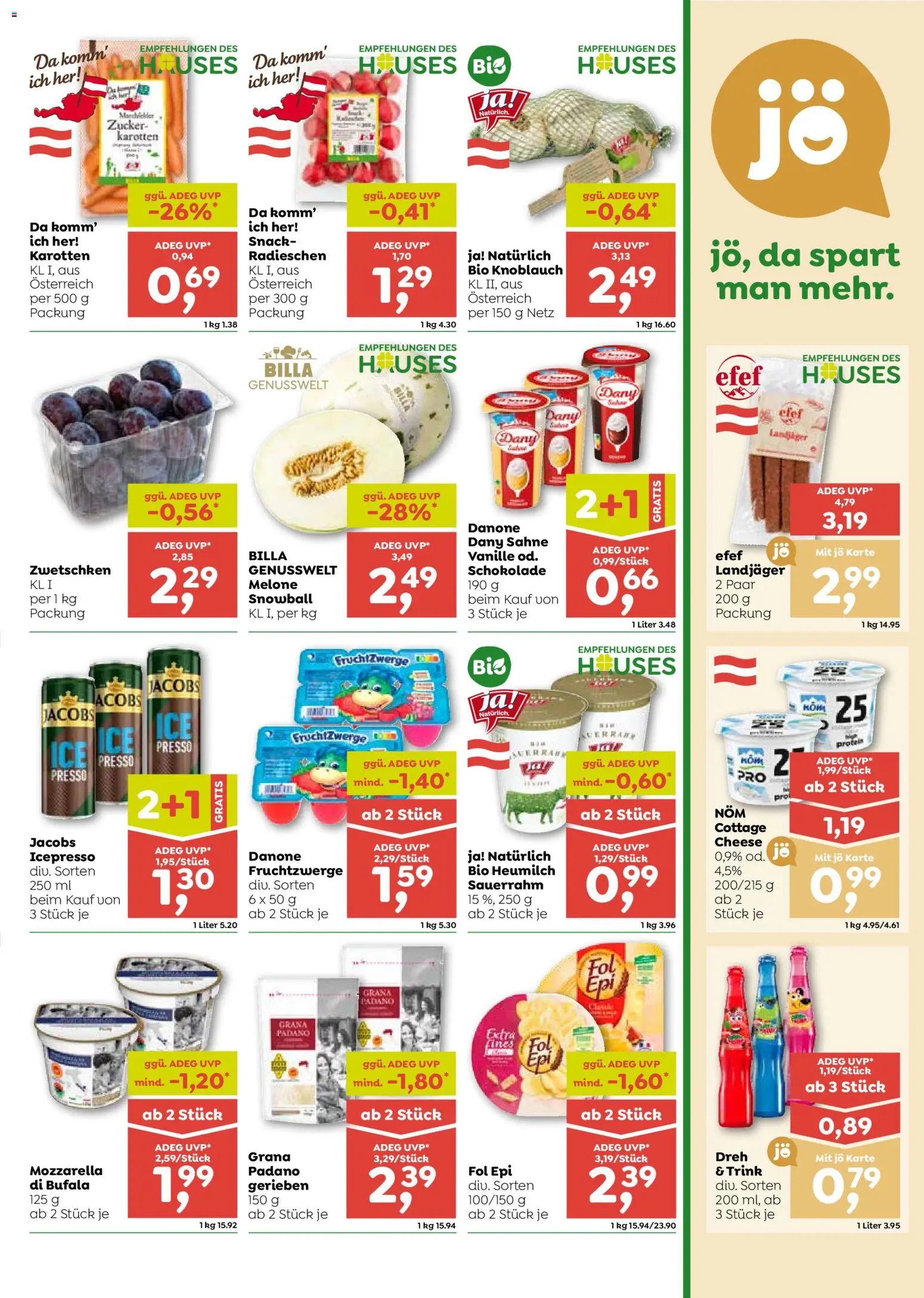ADEG Flugblatt gültig ab 30.07.2026 | Seite: 3 | Produkte: Sahne, Knoblauch, Vanille, Schokolade