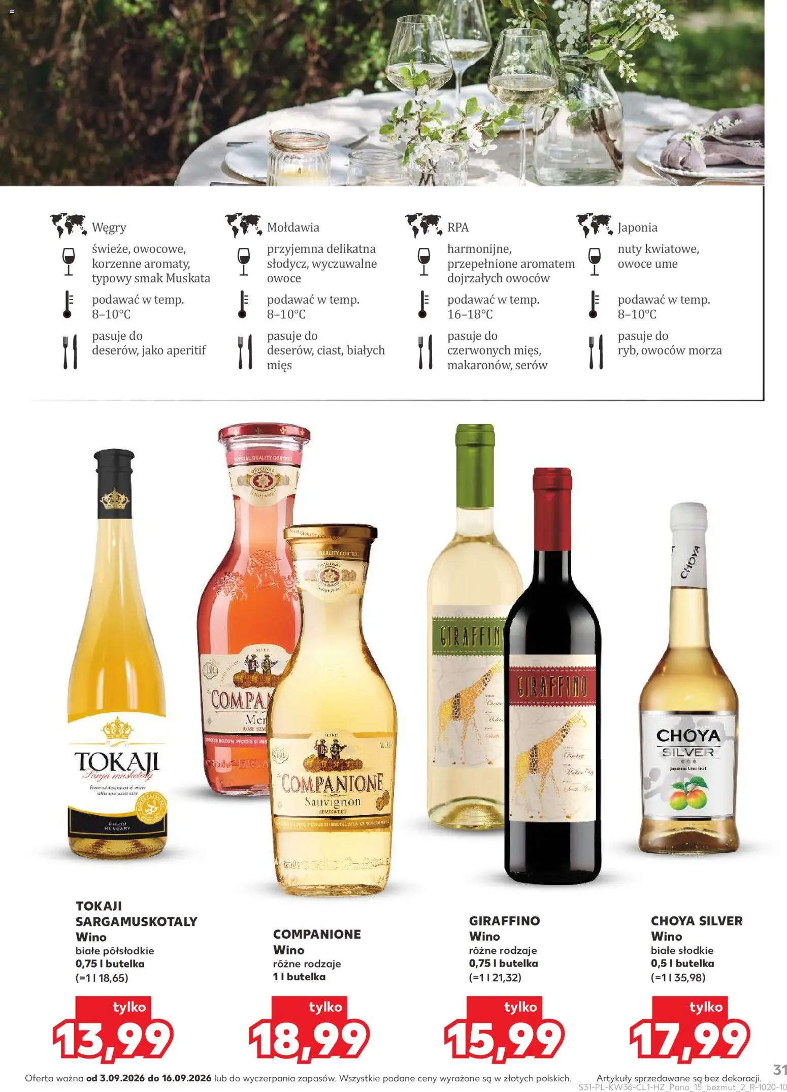 Kaufland Polsko leták - Barek od 03.09.2026 | Strana: 31 | Produkty: Tokaji