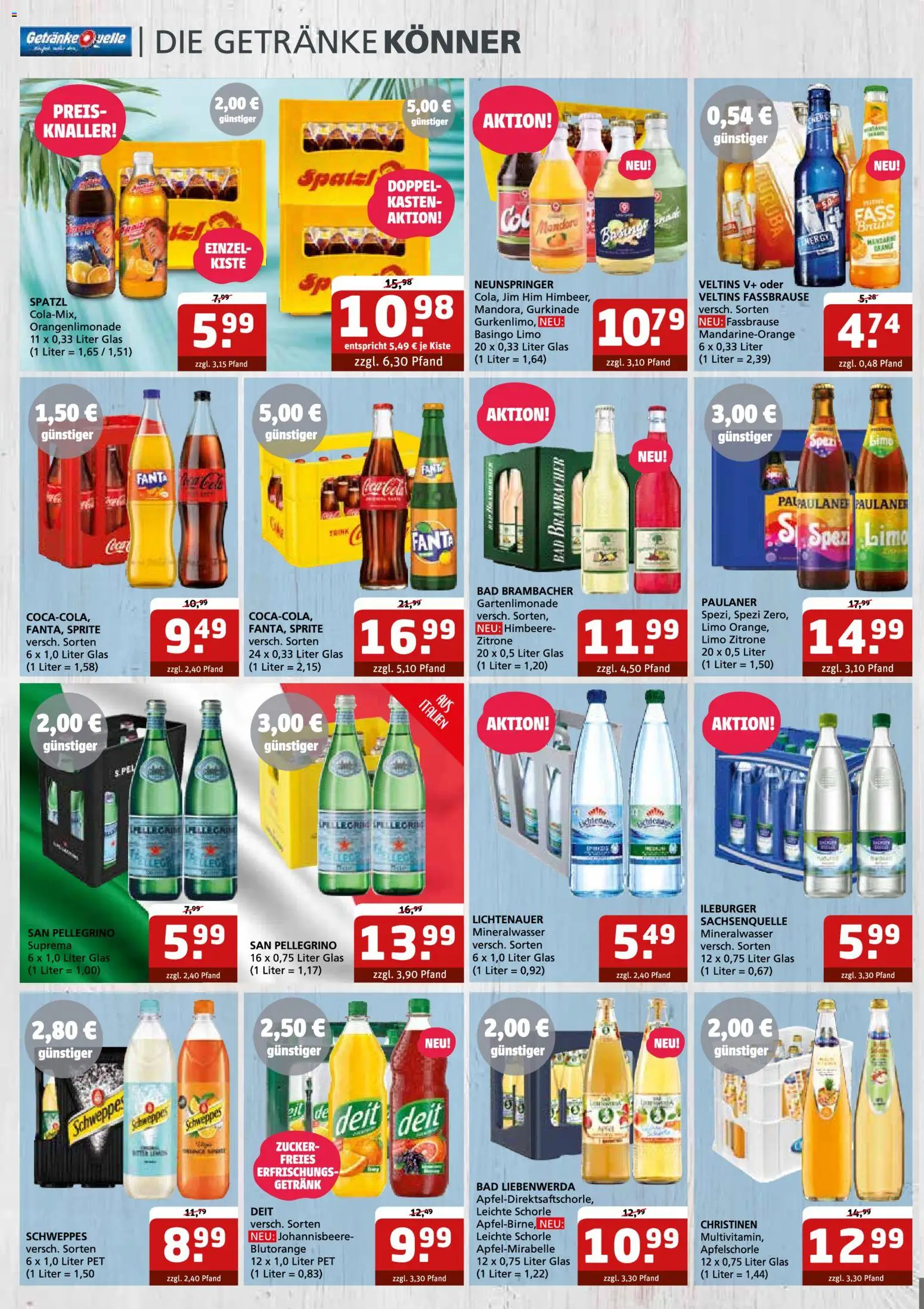 Getränke Quelle - wey-wvg kw20-2111.05.2026-23.05.2026 – gültig ab 11.05.2026 | Seite: 5 | Produkte: Schweppes, Zitrone, Himbeere, Fassbrause