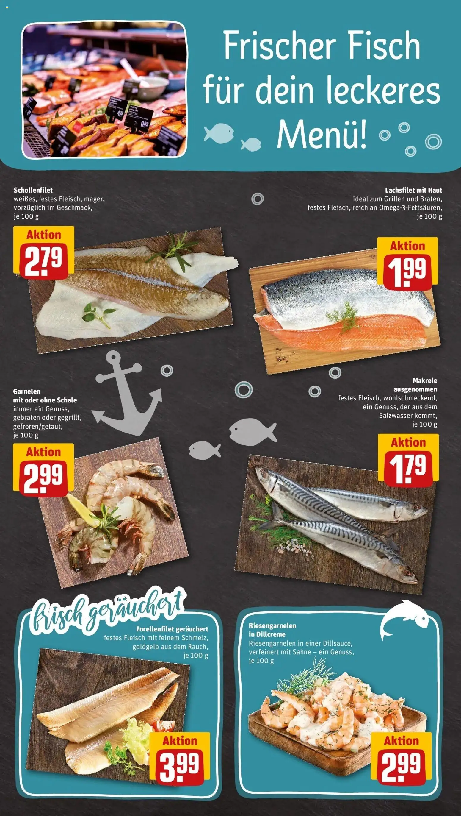 REWE Prospekt ab 03.08.2026 zum Blättern » Angebote | Seite: 30 | Produkte: Fisch, Makrele, Sahne, Fleisch