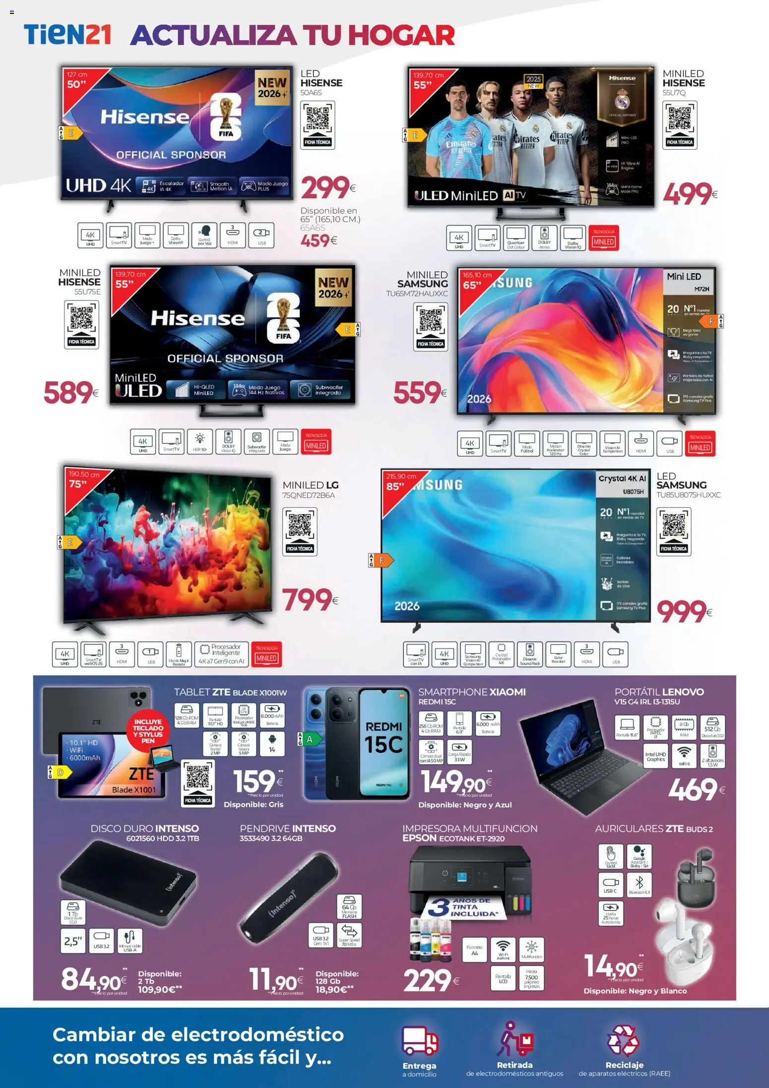 Tien 21 folleto │ válido desde el 01/09/2026 | Página: 2 | Productos: Impresora, Teclado, Disco, USB