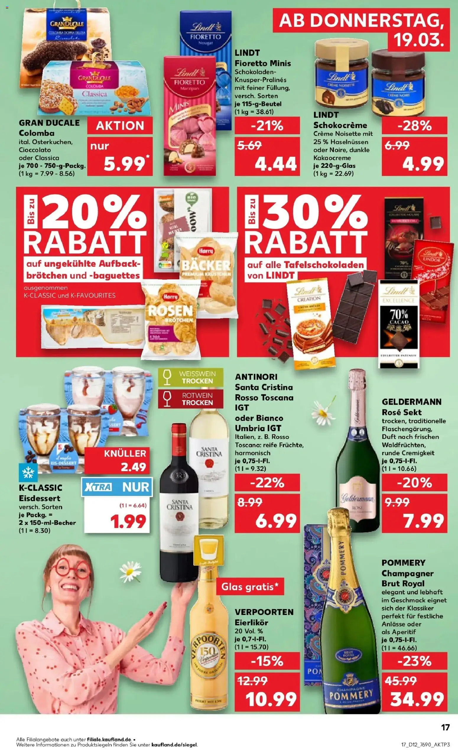 Kaufland Prospekt Burghausen	 – gültig ab 19.03.2026 | Seite: 17 | Produkte: Sekt, Duft, Creme, Lindt