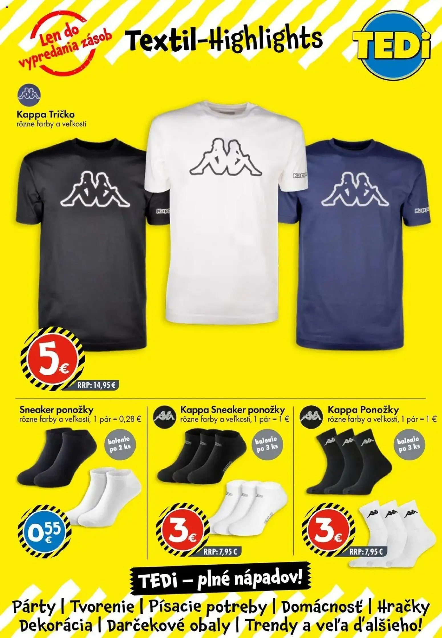 TEDi nové otvorenie - Košice od 23.08.2026 → Aktuálna ponuka online | Strana: 6 | Produkty: Tričko, Ponožky, Hračky