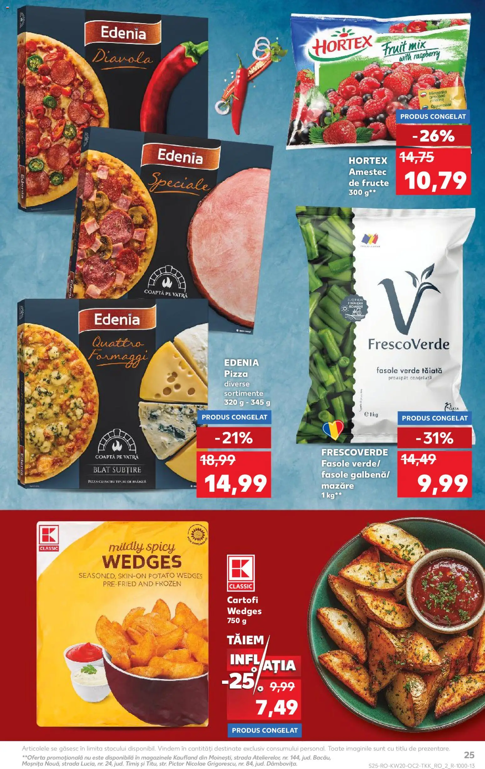 Noul catalog Kaufland – valabil de la 13.05.2026 | Pagină: 25 | Produse: Mazăre, Pizza, Cartofi, Fructe